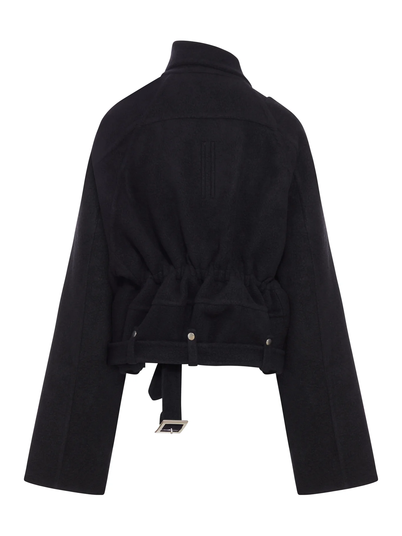 CASHMERE JACKET WITH ASYMMETRIC COLLAR AND DIAGONAL CLOSURE - Image 2