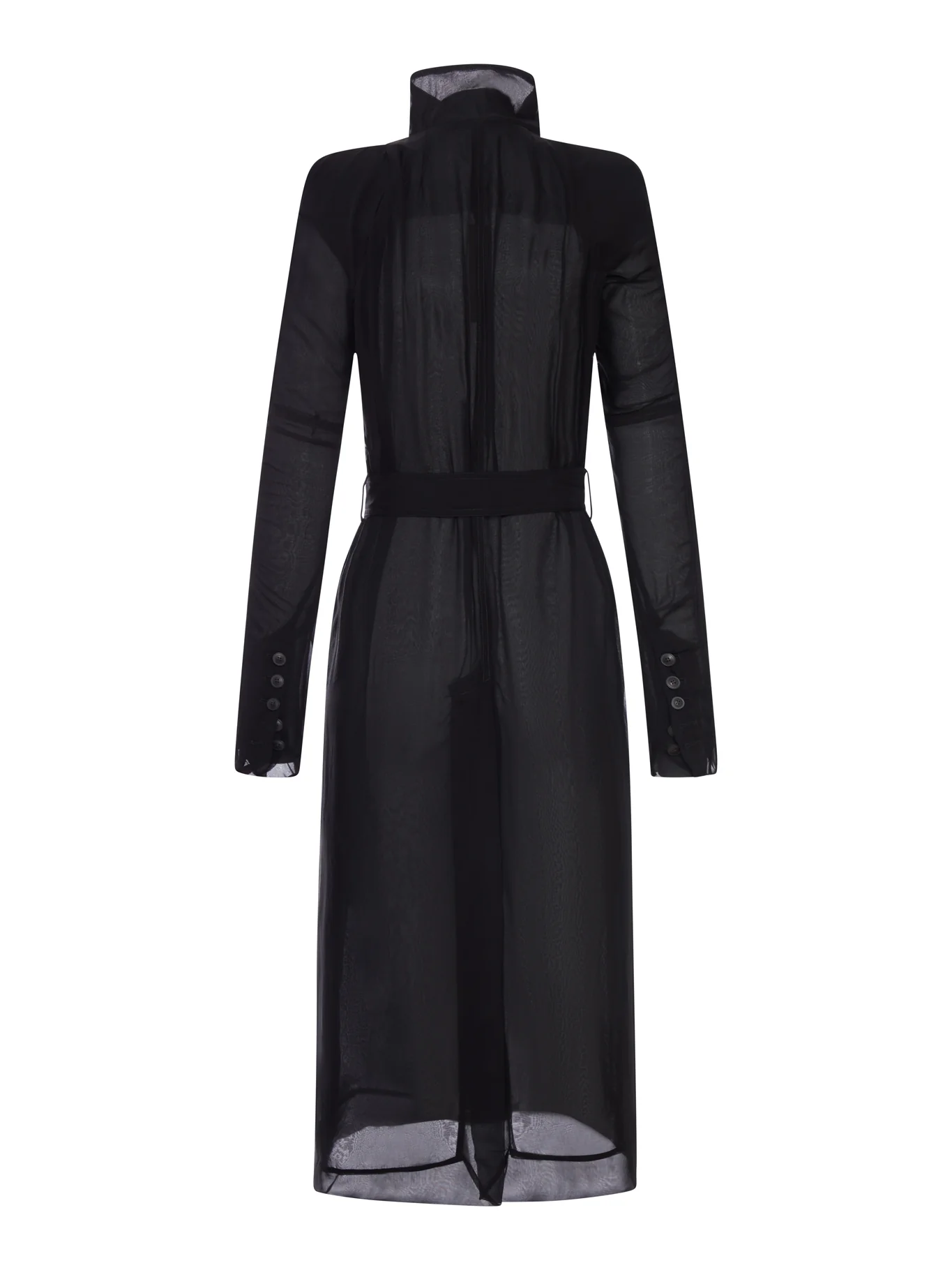 MARIA TRENCH COAT IN TRANSPARENT ORGANZA WITH BELT - Image 2