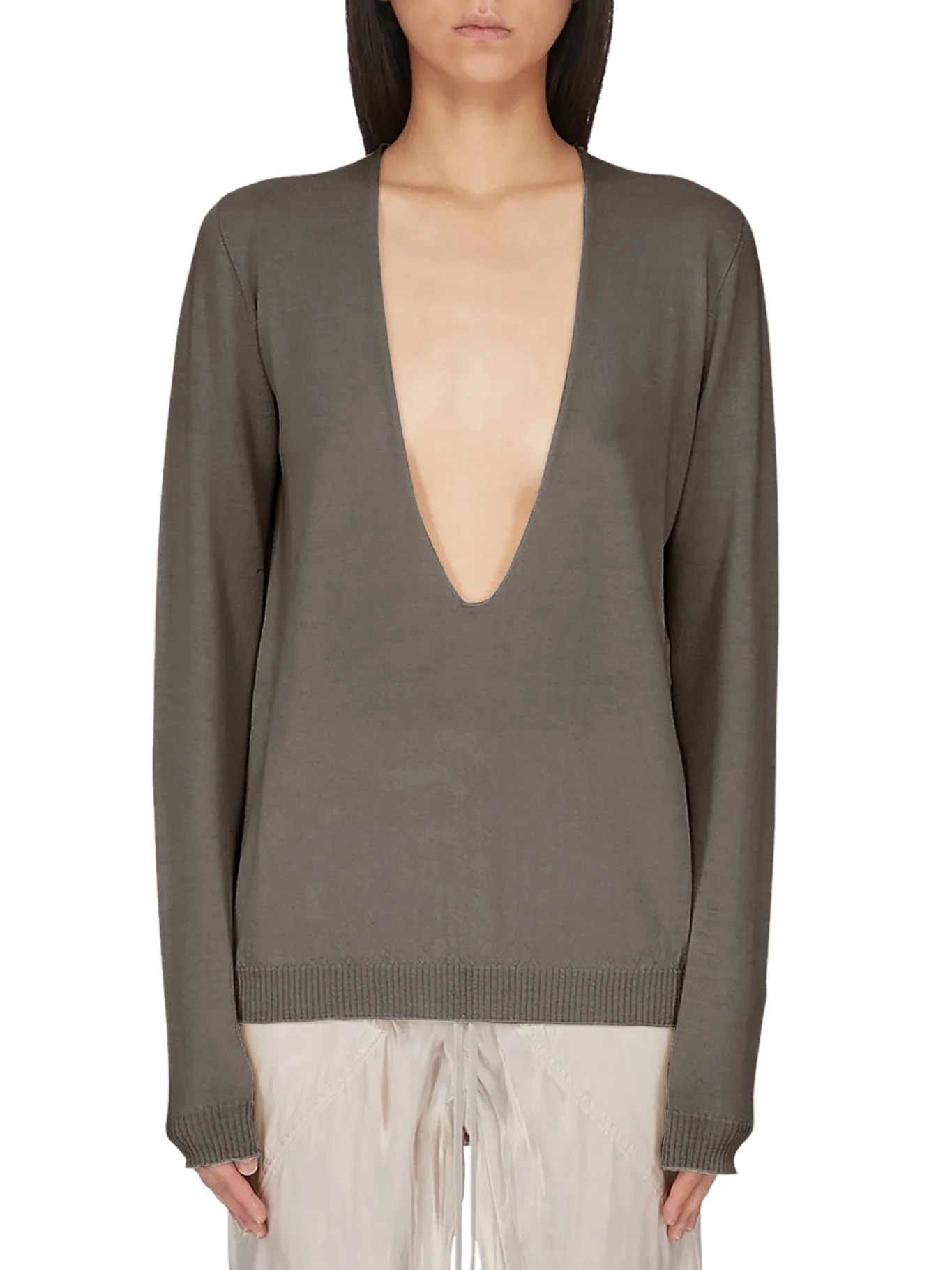 V-NECK SWEATER IN VIRGIN WOOL - Image 3