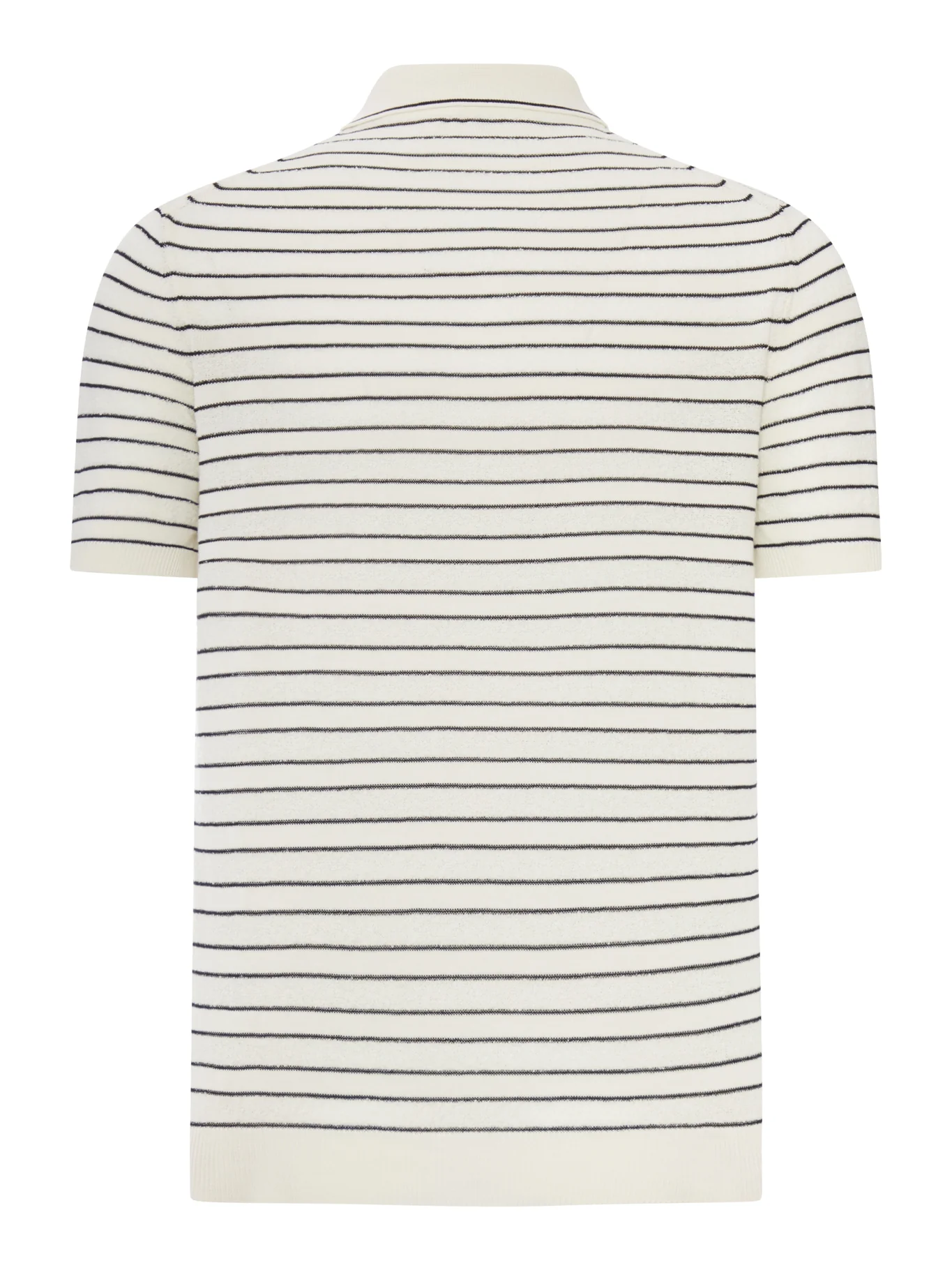 FINE COTTON KNITTED POLO SHIRT WITH STRIPES - Image 2