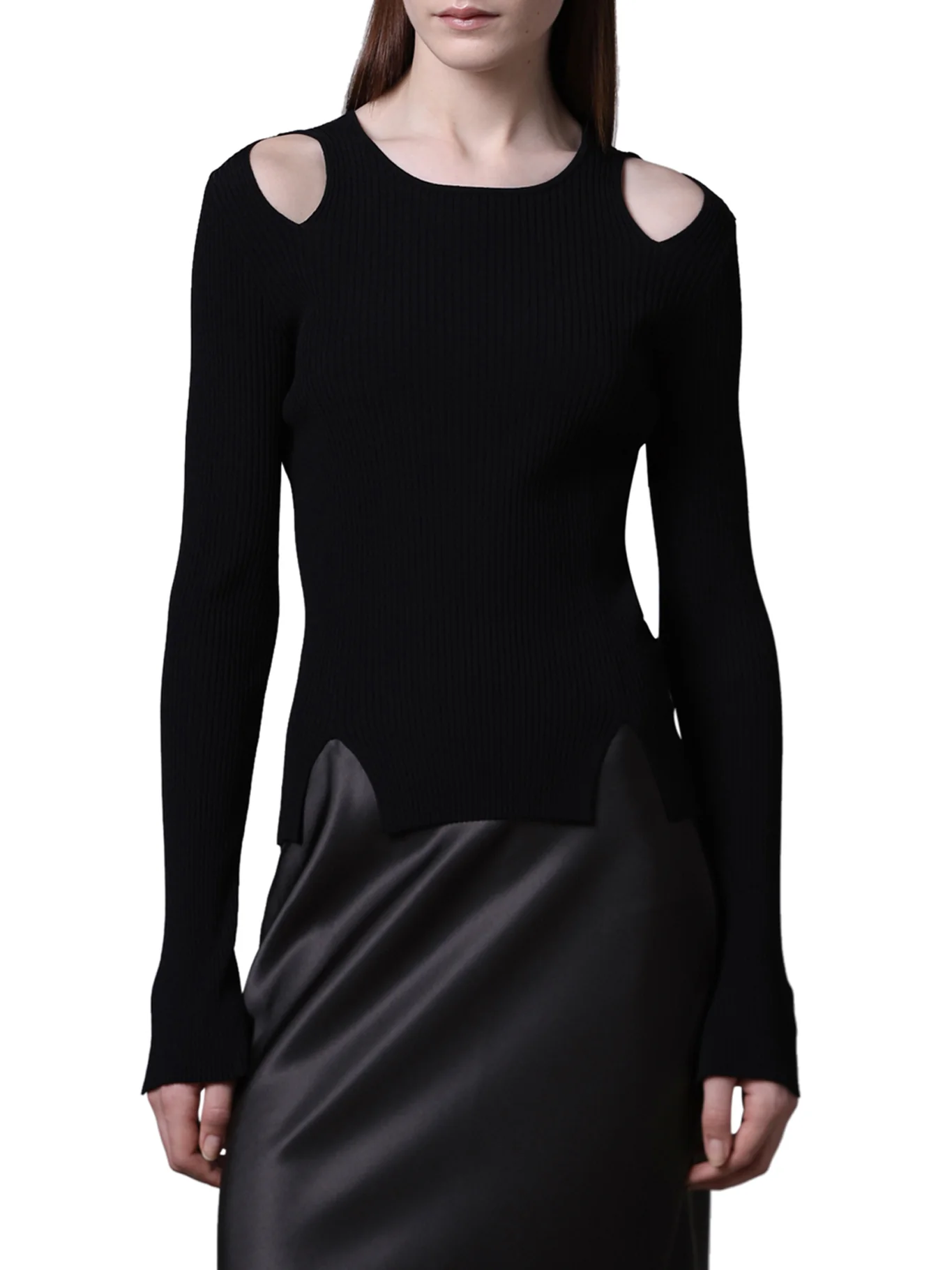 RIBBED SWEATER WITH CUT-OUT INSERTS - Image 3