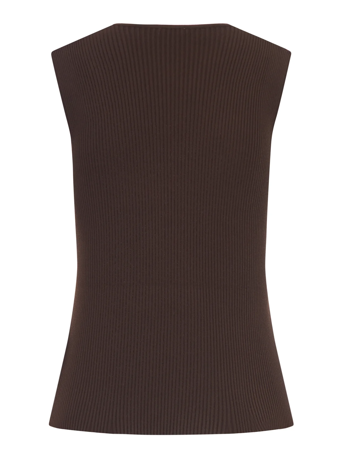 SLEEVELESS TOP IN VERTICAL RIBBED KNIT - Image 2