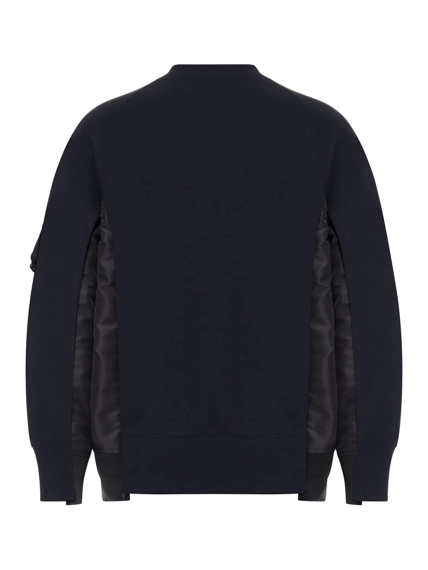 COTTON BLEND SWEATSHIRT WITH NYLON DETAILS APPLIED - Image 2