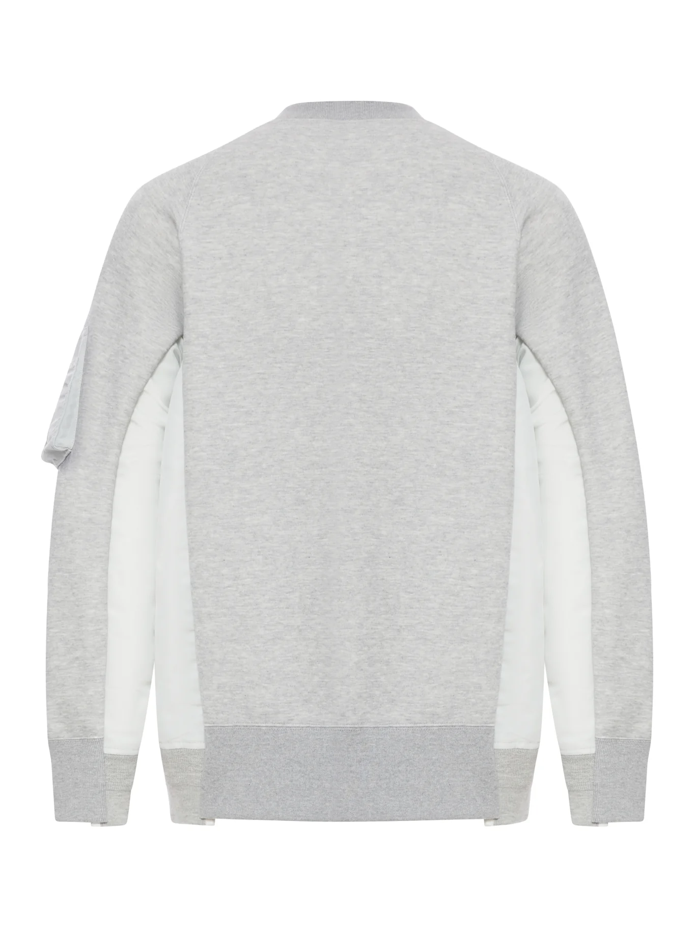 COTTON BLEND SWEATSHIRT WITH NYLON DETAILS APPLIED - Image 2