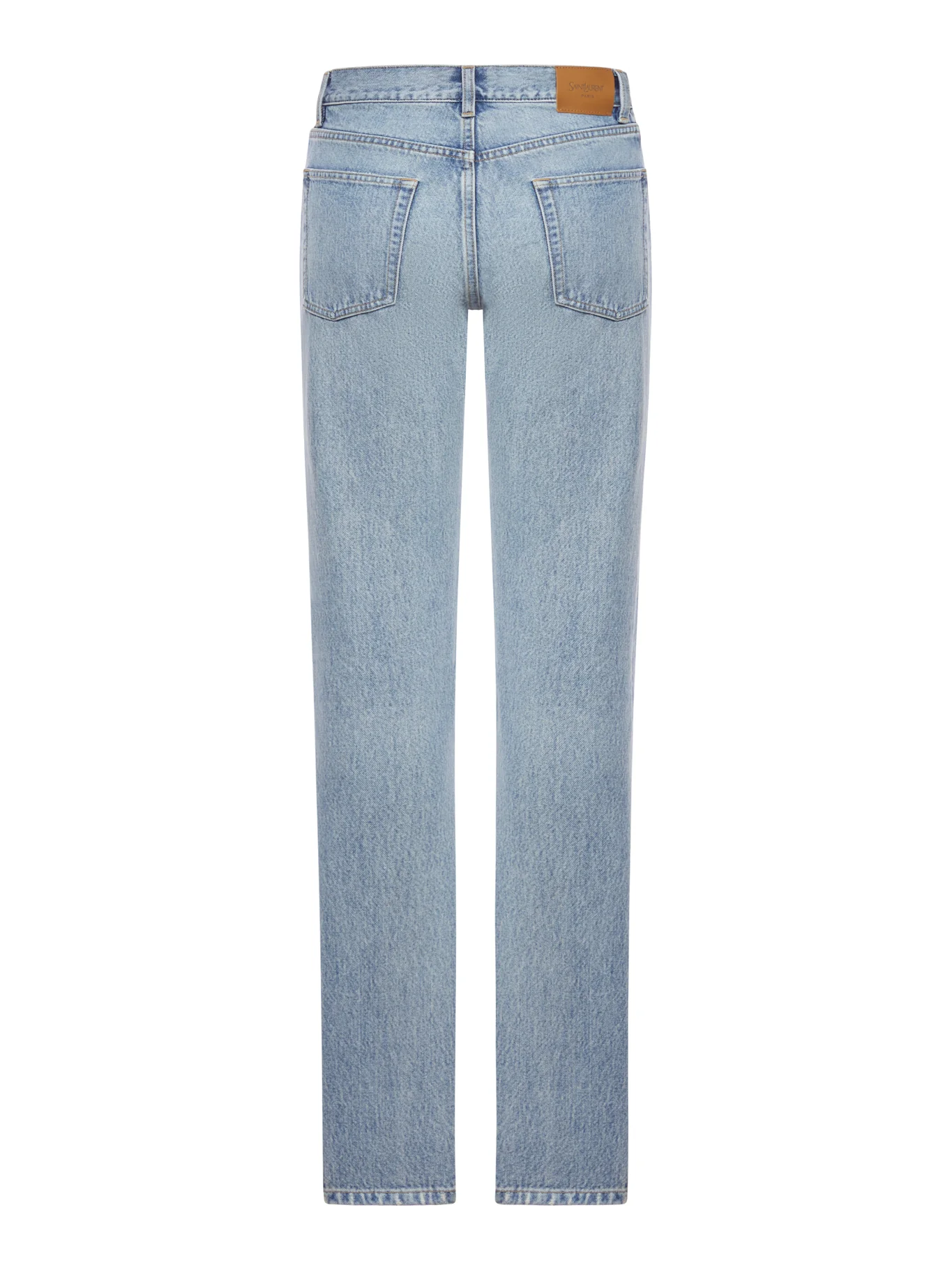 HIGH-WAISTED STRAIGHT-LEG COTTON JEANS - Image 2