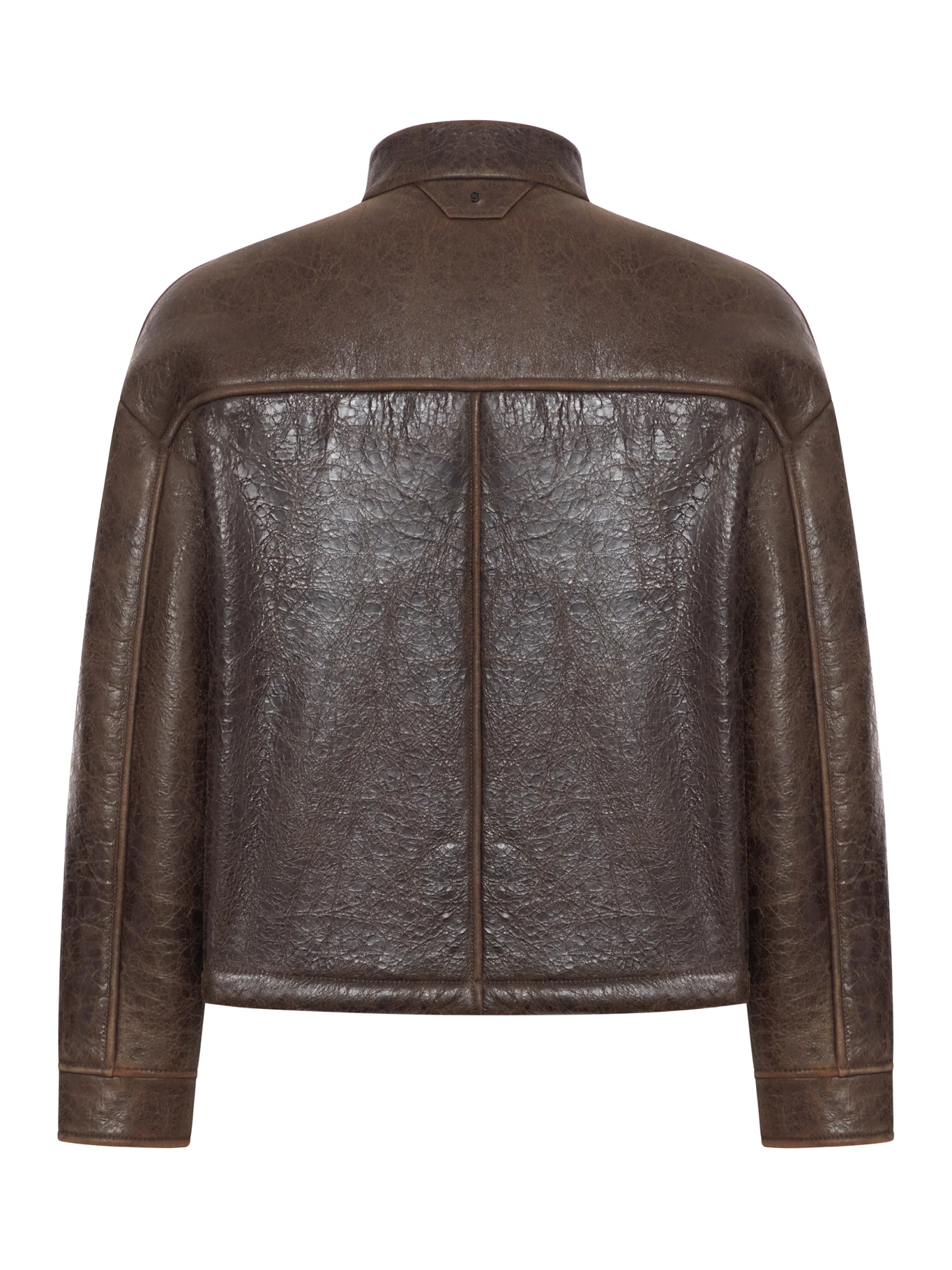 LEATHER JACKET WITH PATCH POCKETS - Image 2