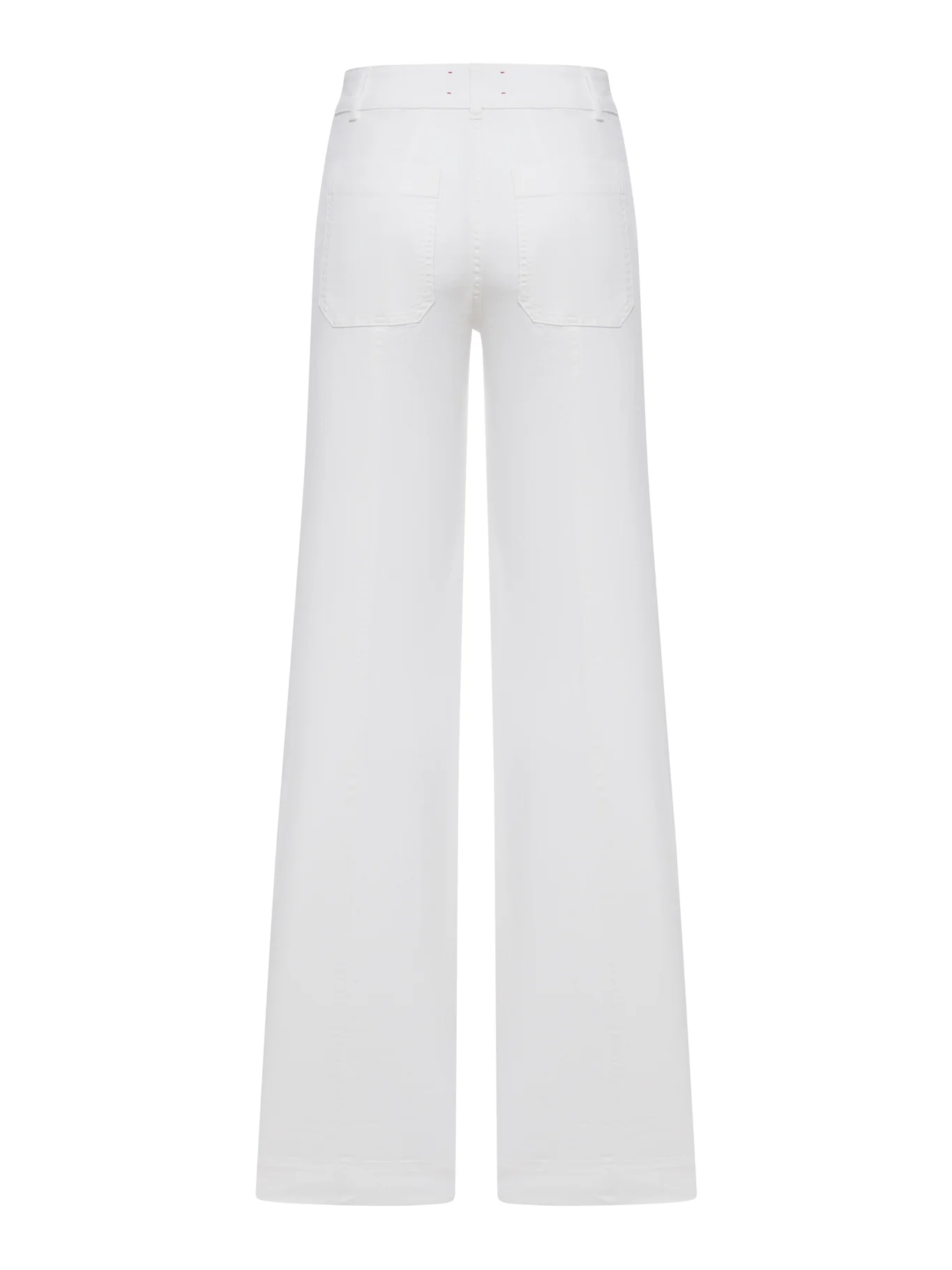 WIDE-LEG JANE JEANS IN WHITE COTTON WITH GOLD BUTTONS - Image 2