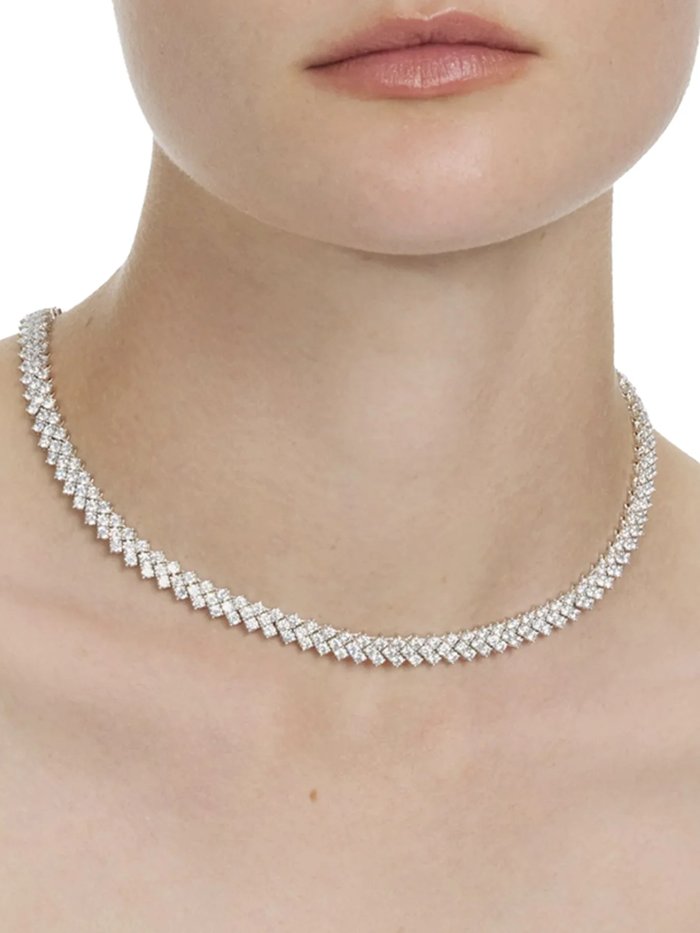 SILVER CRYSTAL NECKLACE - Image 2