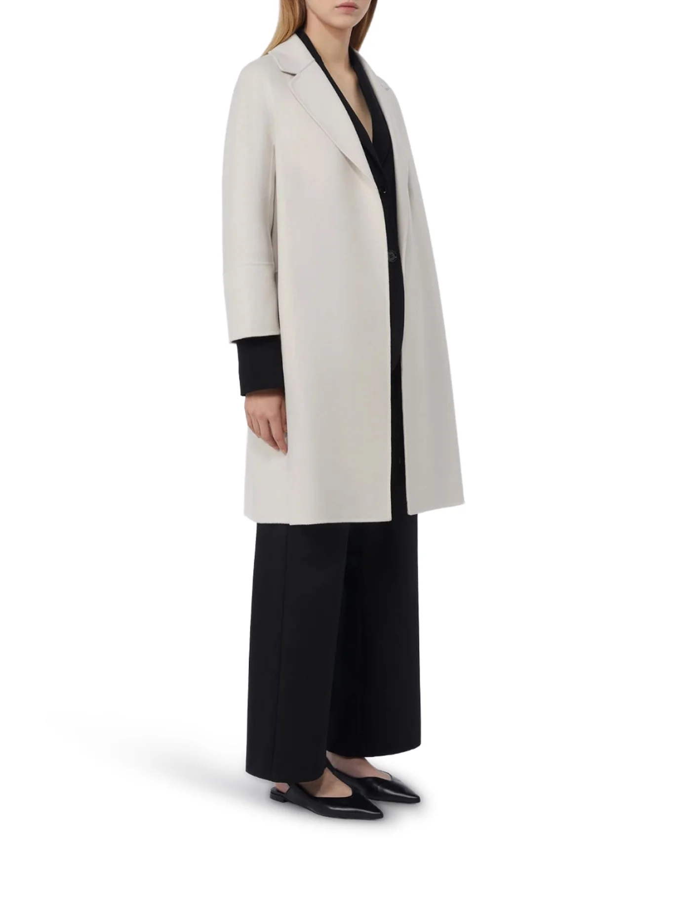 ARONA SHORT COAT IN IVORY WOOL - Image 4