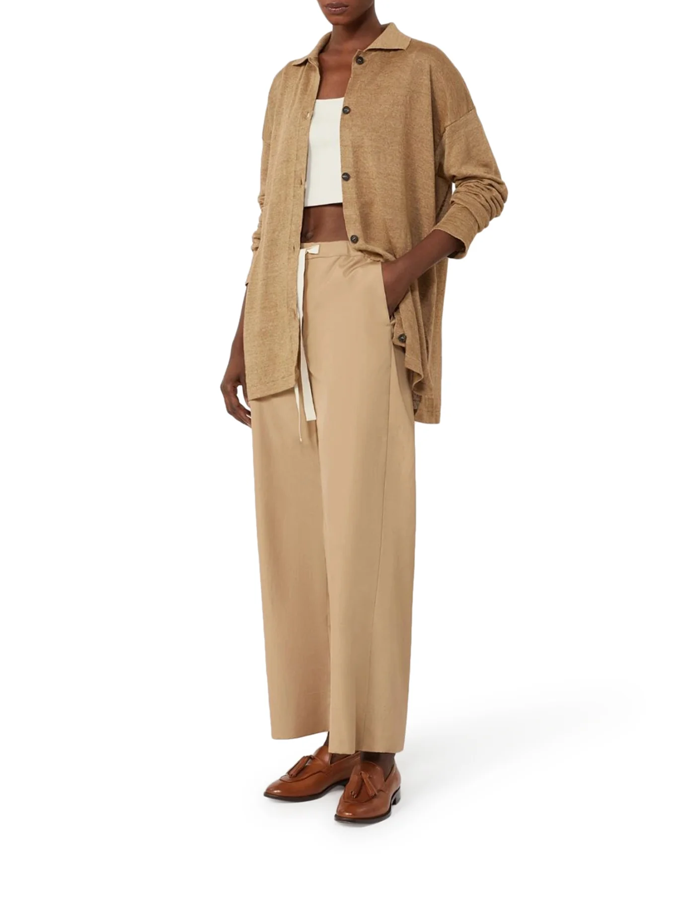 COTTON DRAWSTRING TROUSERS - Image 2
