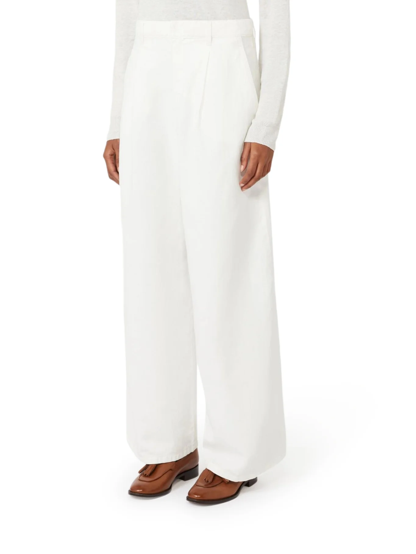 WIDE COTTON AND LINEN TROUSERS - Image 3