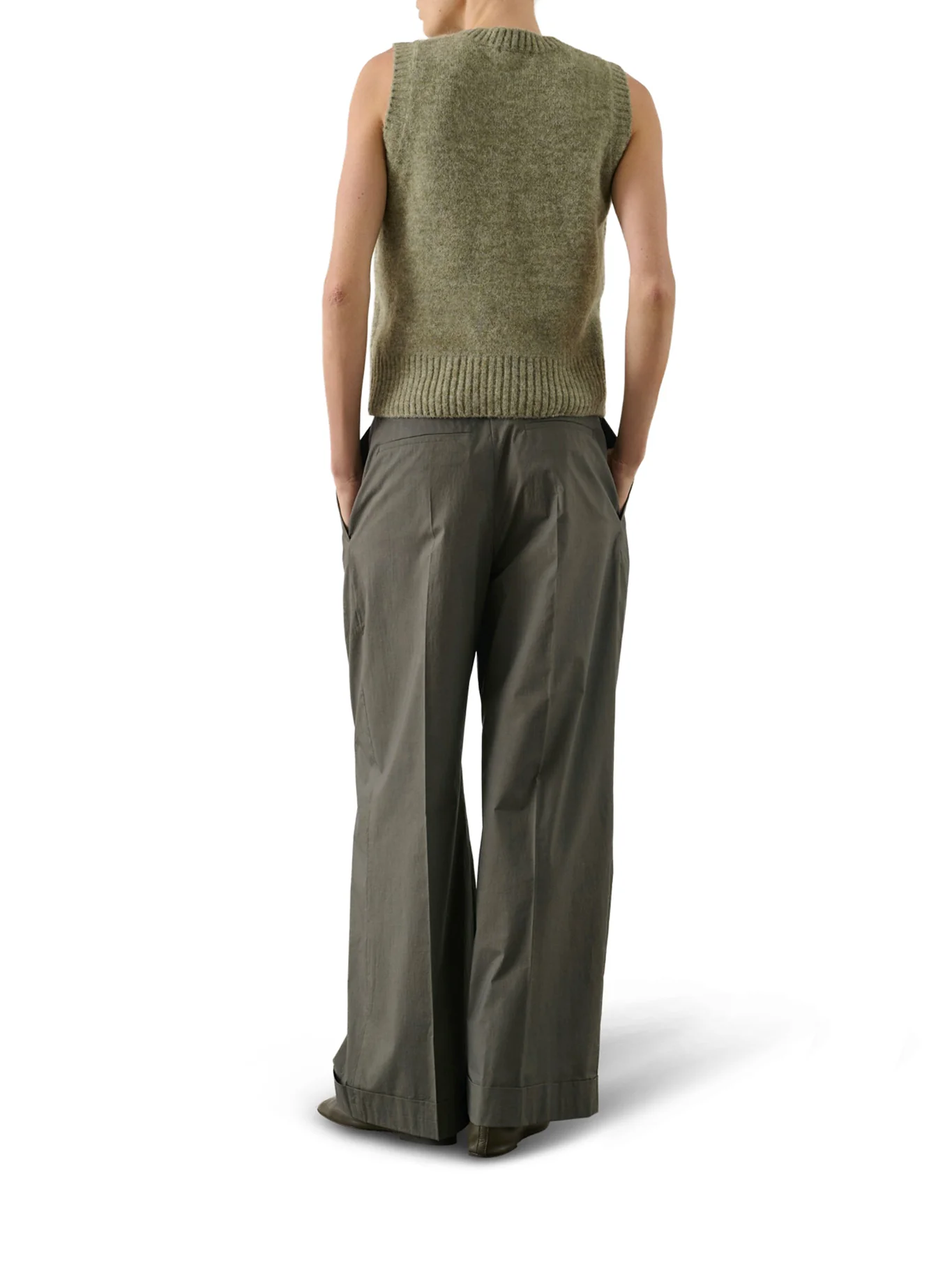WATSON POPLIN TROUSERS WITH PLEATS - Image 4