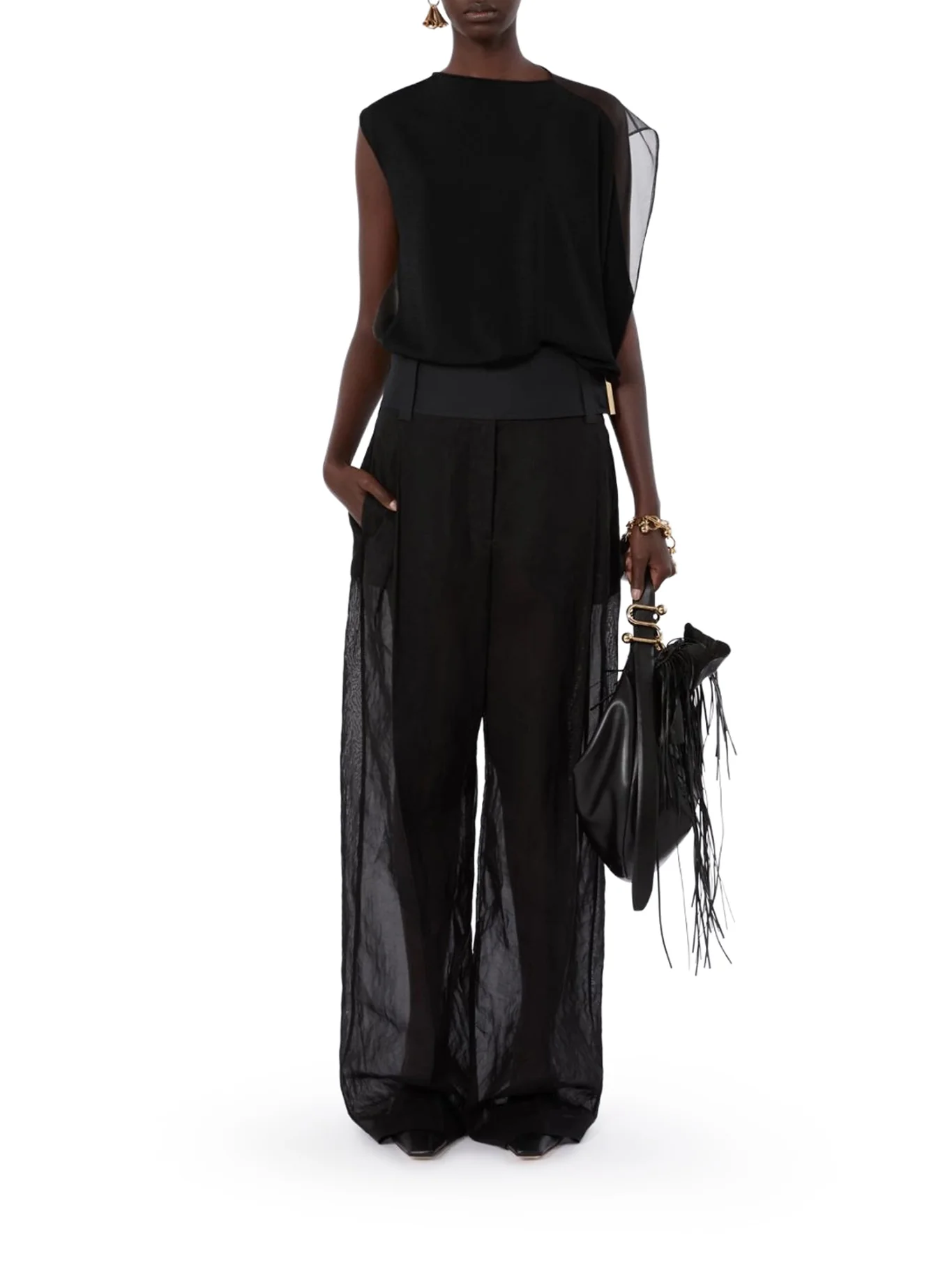 ASYMMETRIC TOP IN STRETCH FABRIC - Image 2