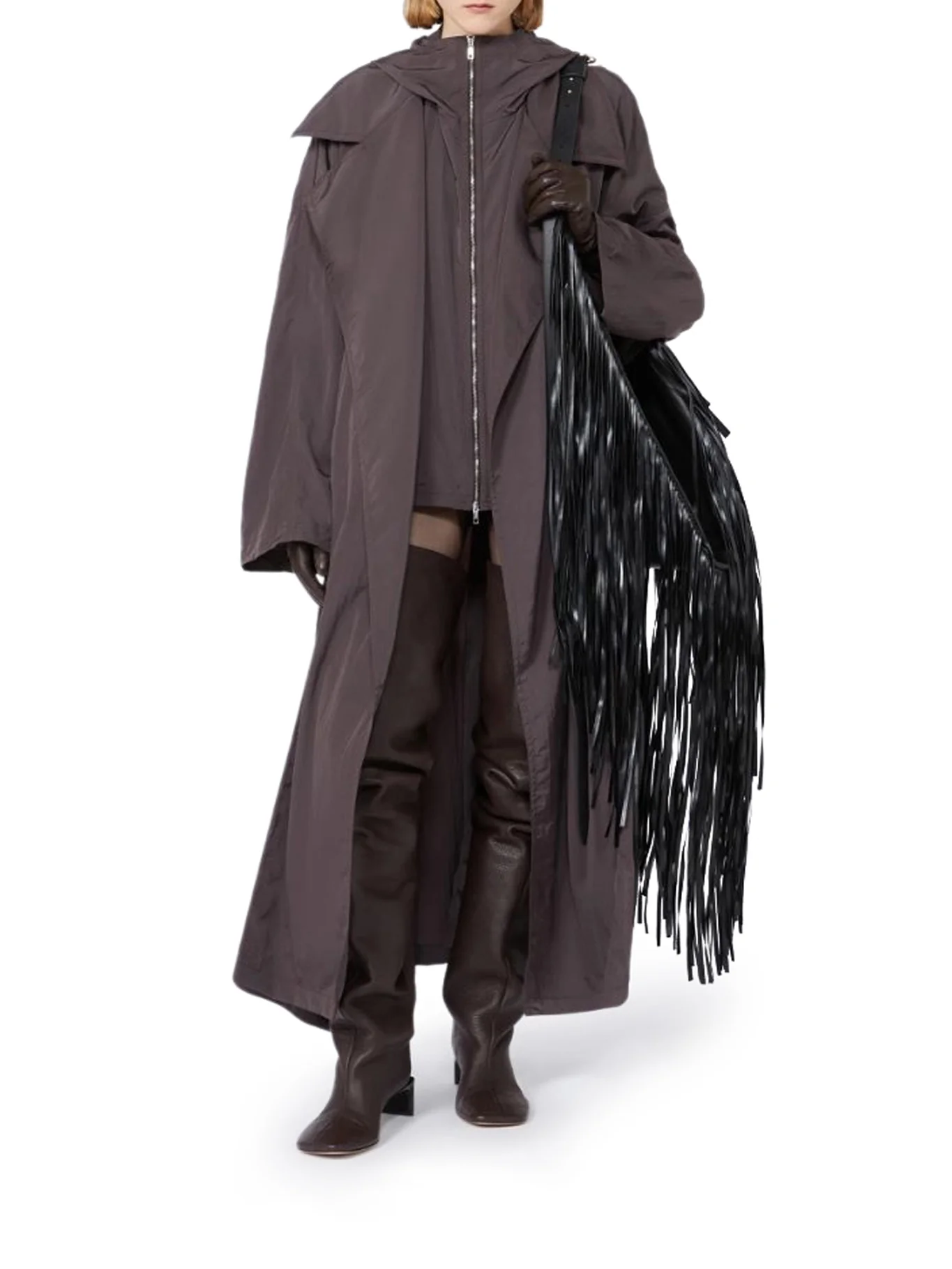 OVERSIZED TAFFETA TRENCH COAT WITH BARBA - Image 2