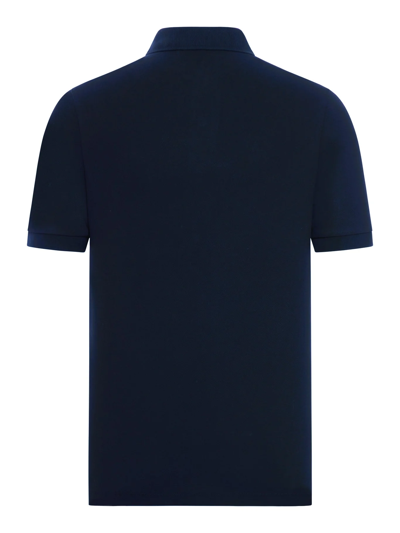 BLUE NAVY COTTON POLO SHIRT WITH LOGO PATCH - Image 2