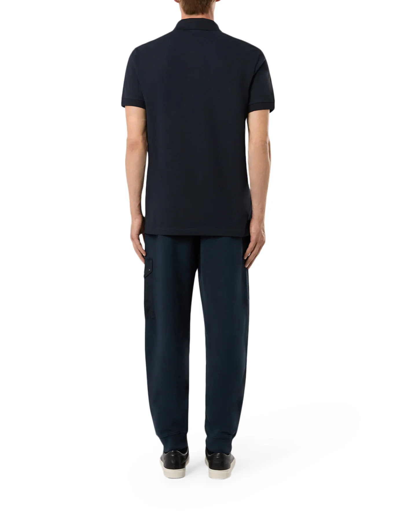 COTTON POLO WITH LOGO PATCH - Image 3