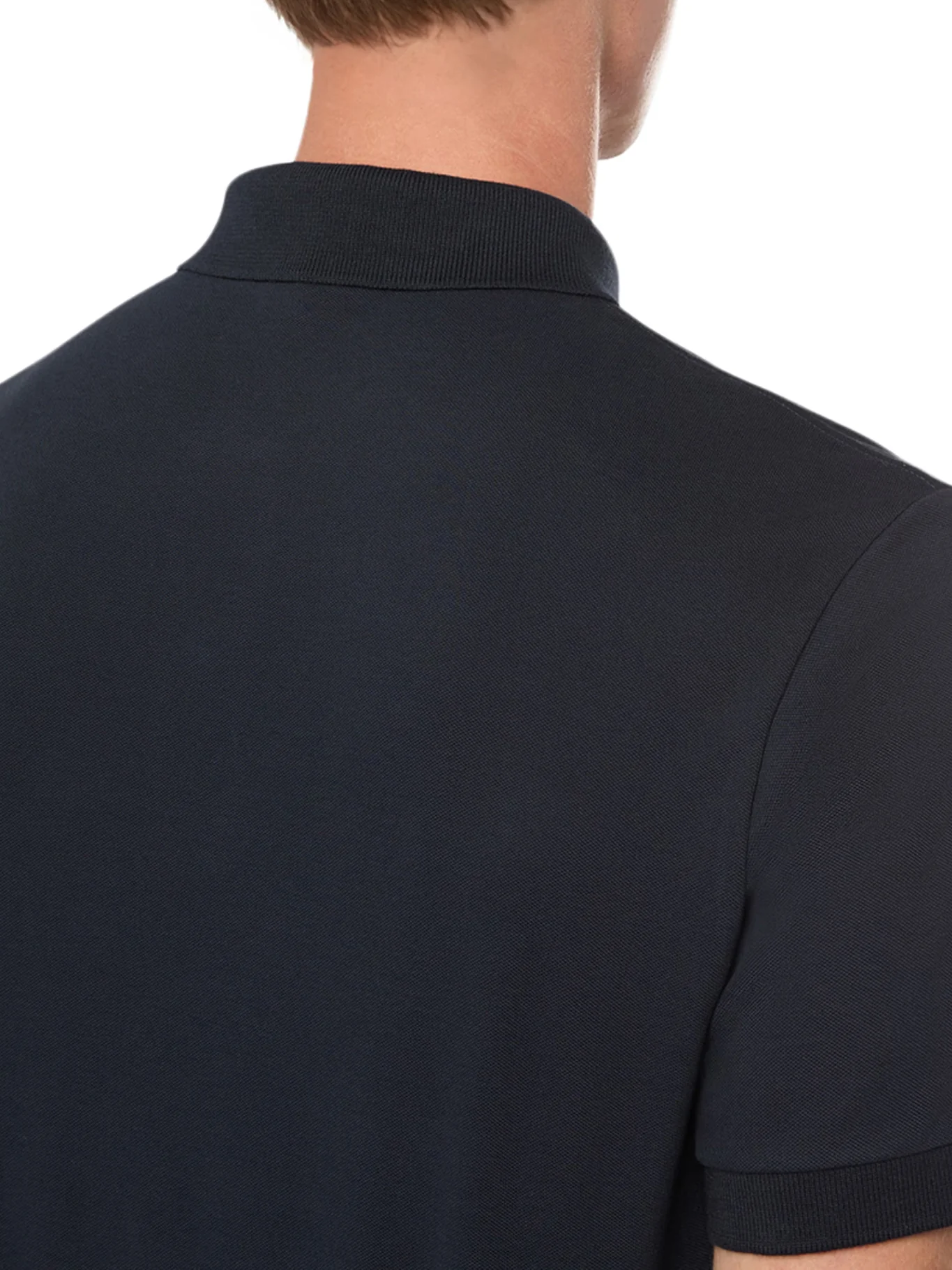 COTTON POLO WITH LOGO PATCH - Image 4