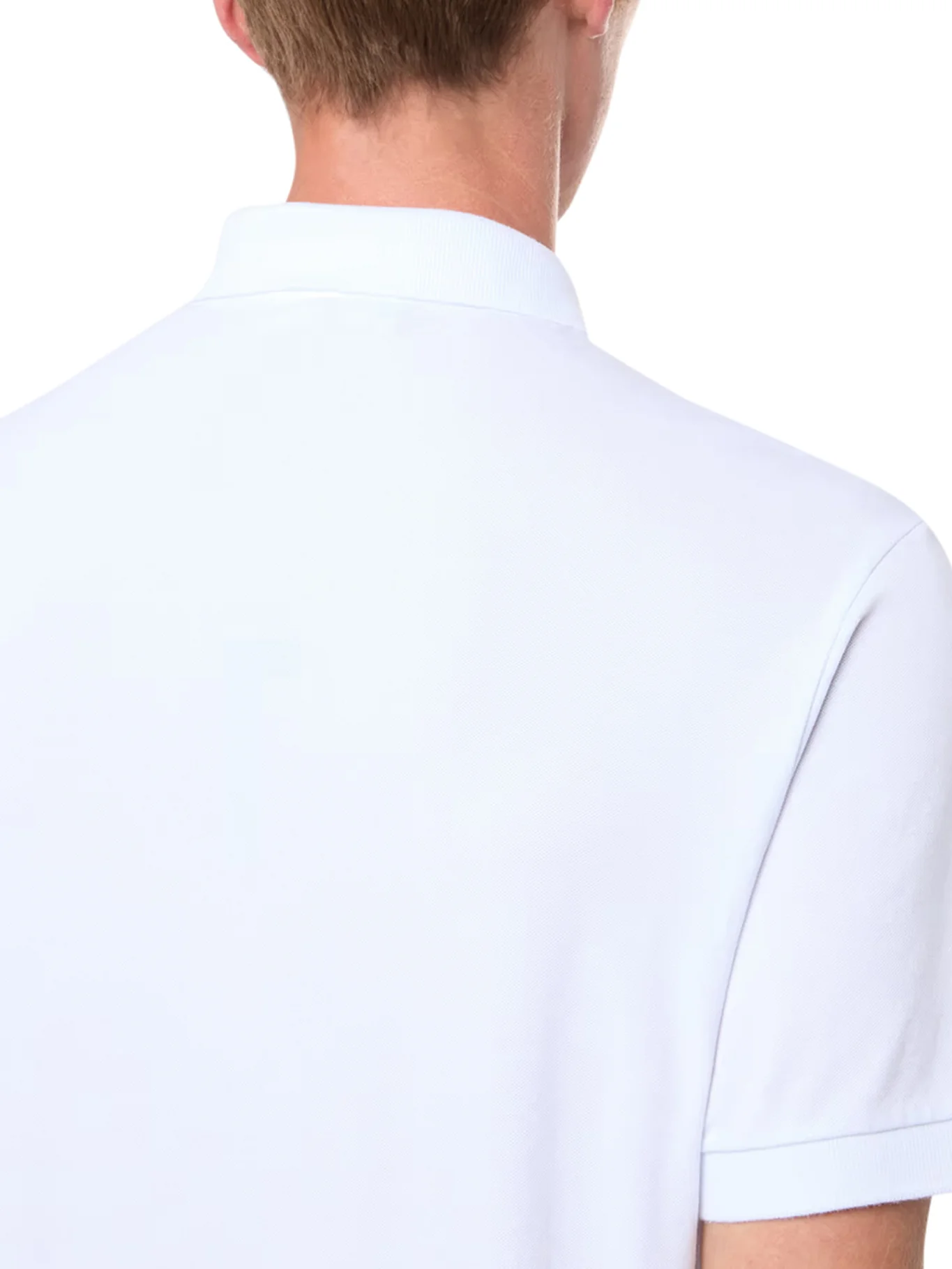 COTTON POLO WITH LOGO PATCH - Image 4