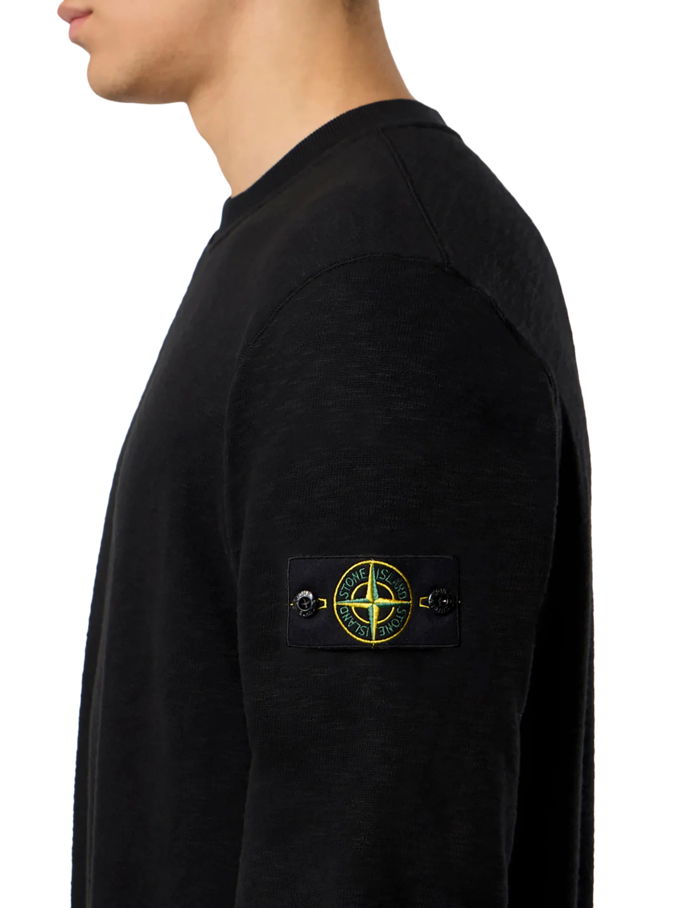CREW NECK COTTON SWEATSHIRT WITH SIDE INLAYS - Image 4