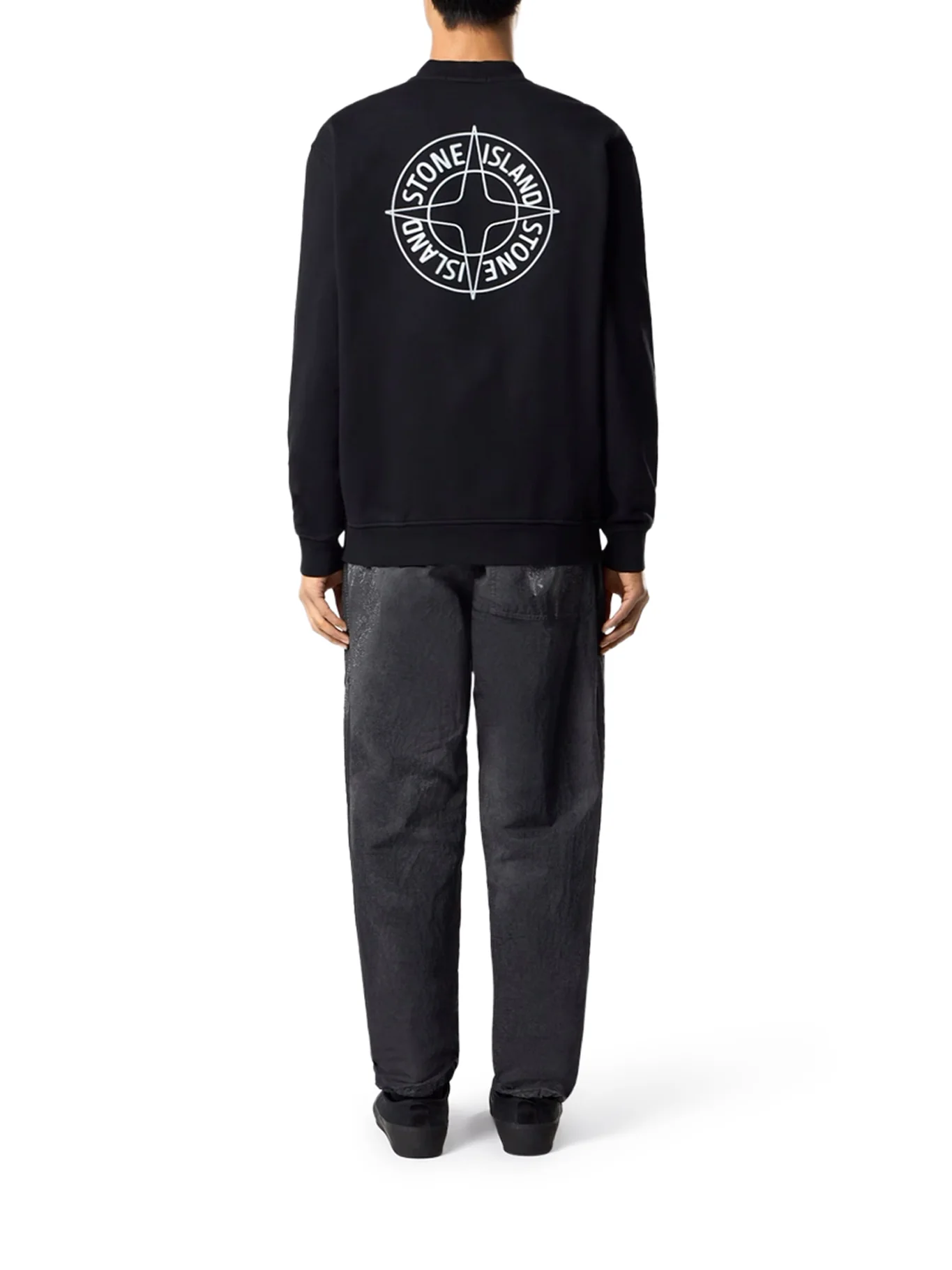 CREW NECK SWEATSHIRT WITH "OUTLINE COMPASS" PRINT - Image 3
