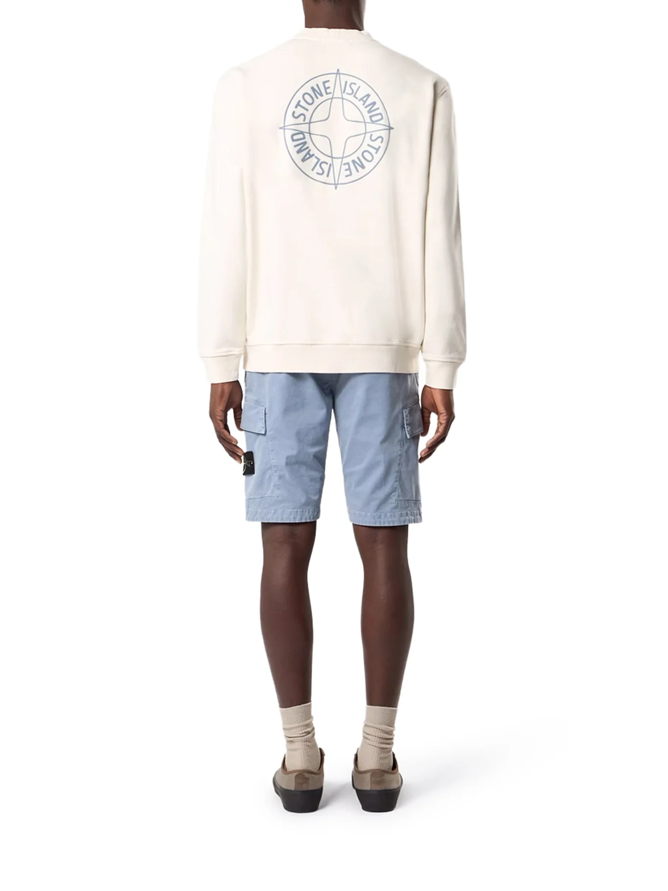 CREW NECK SWEATSHIRT WITH "OUTLINE COMPASS" PRINT - Image 3