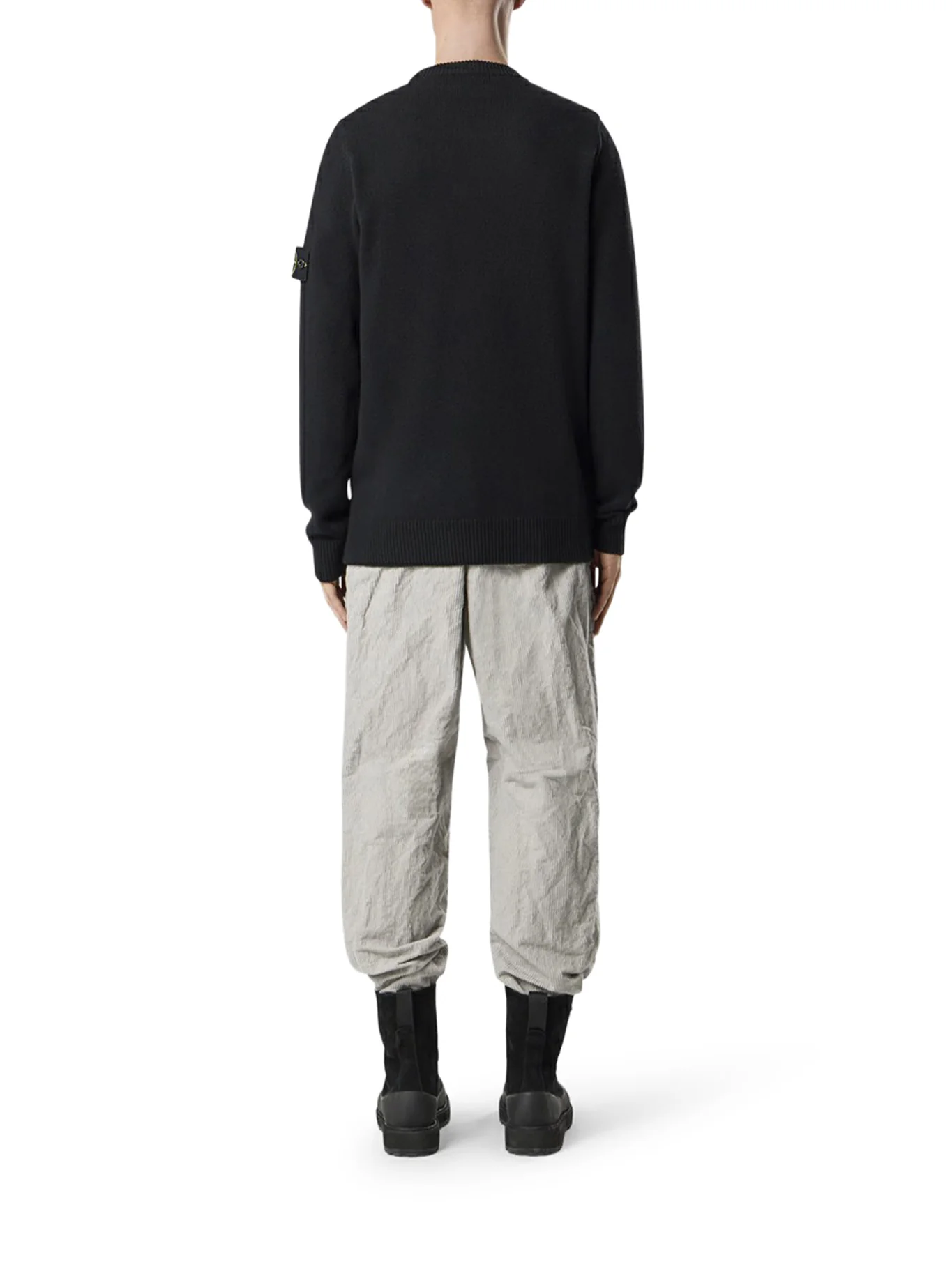 MELANGE EFFECT SWEATER WITH COMPASS LOGO - Image 3