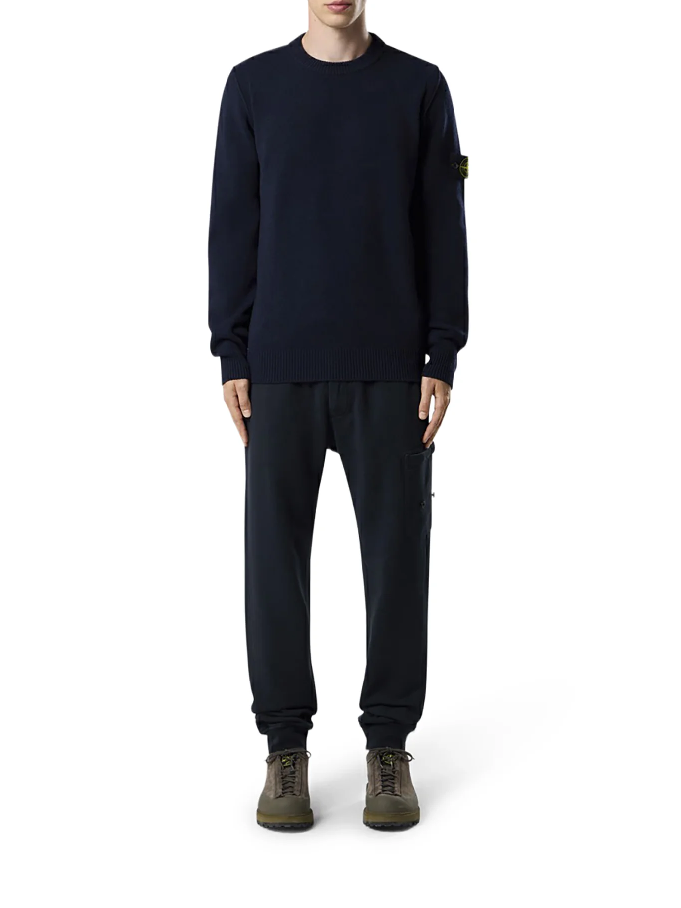 MELANGE EFFECT SWEATER WITH COMPASS LOGO - Image 2