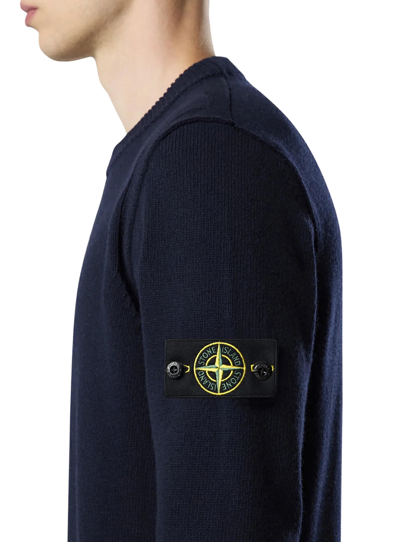 MELANGE EFFECT SWEATER WITH COMPASS LOGO - Image 4