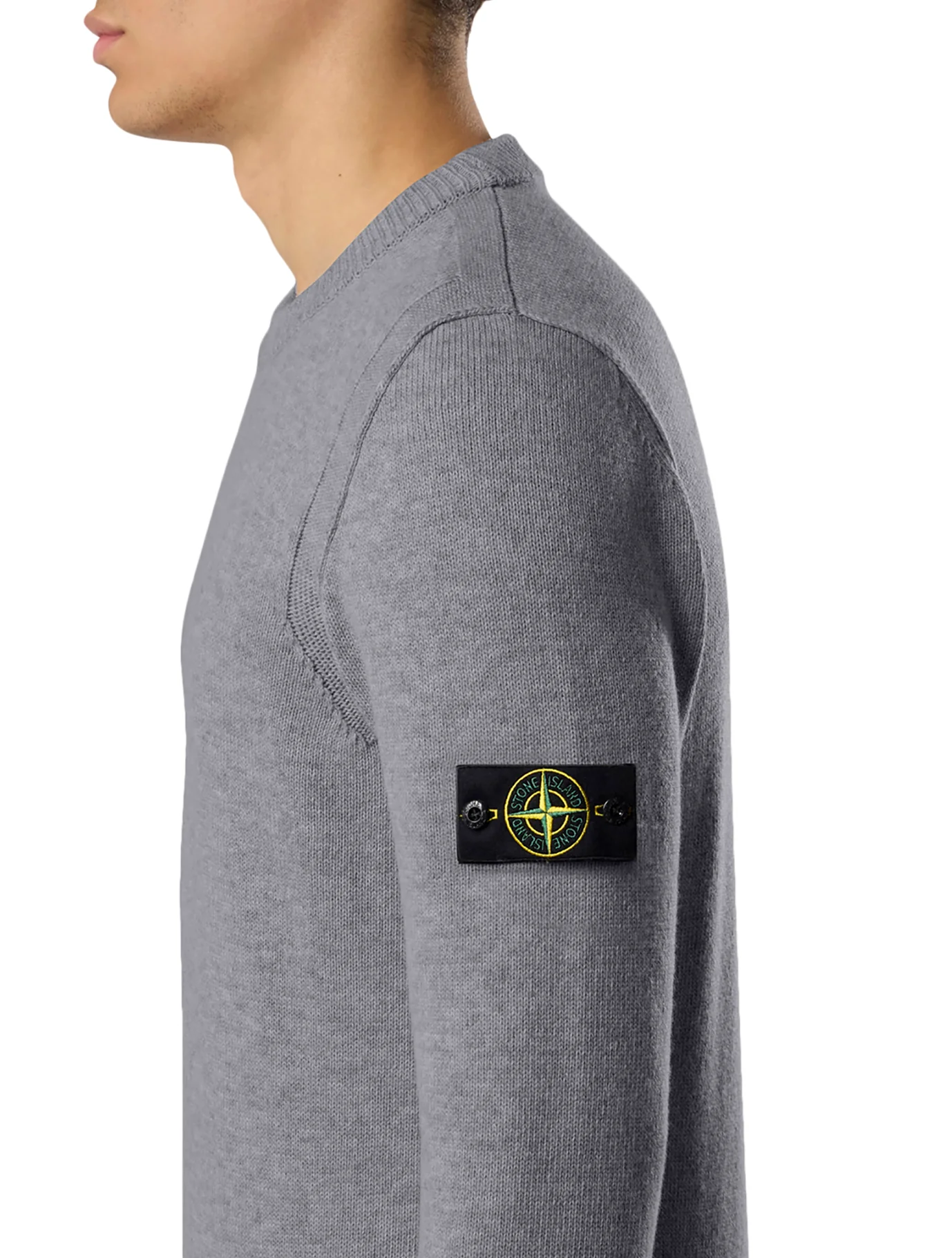 MELANGE EFFECT SWEATER WITH COMPASS LOGO - Image 4