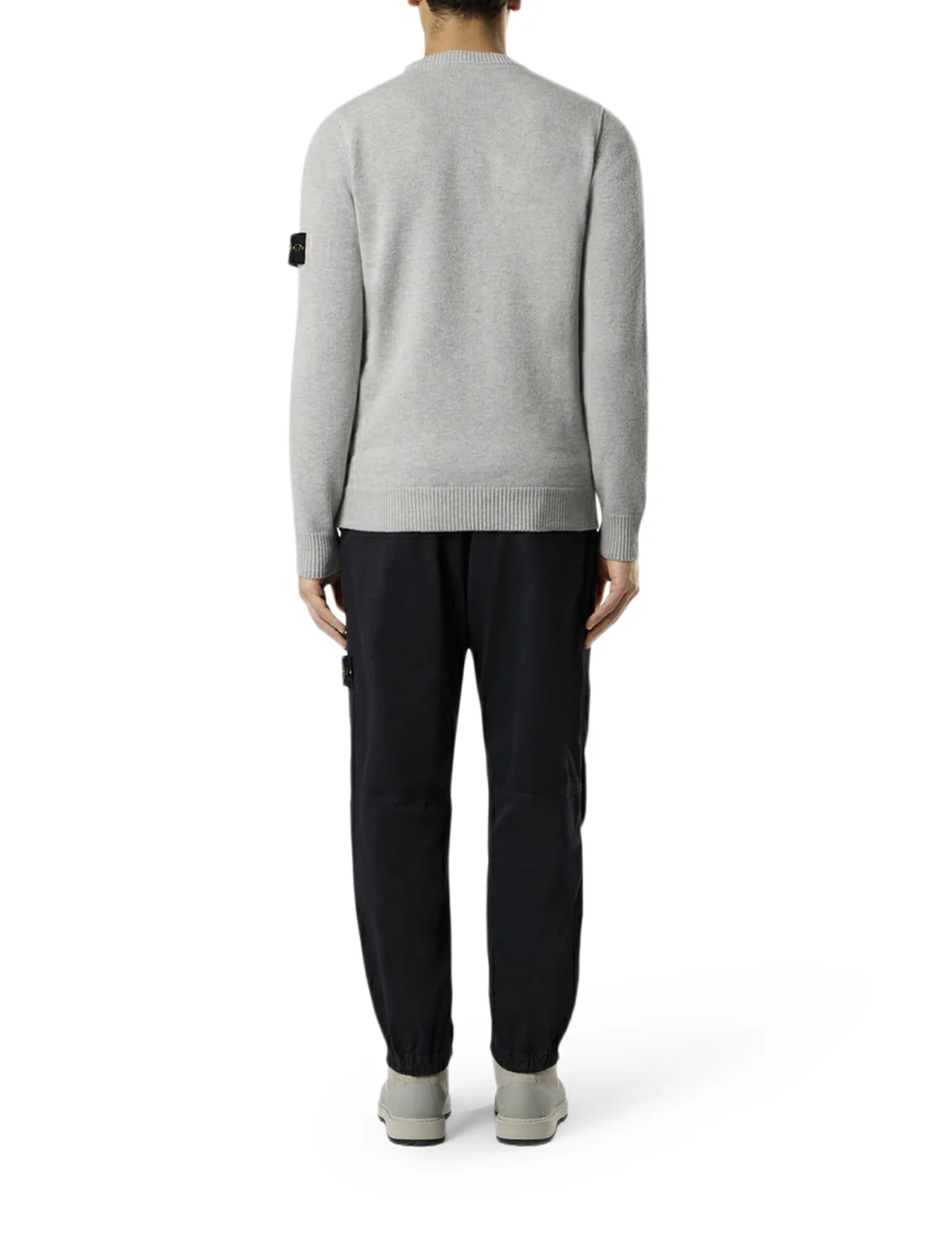 MELANGE EFFECT SWEATER WITH COMPASS LOGO - Image 3