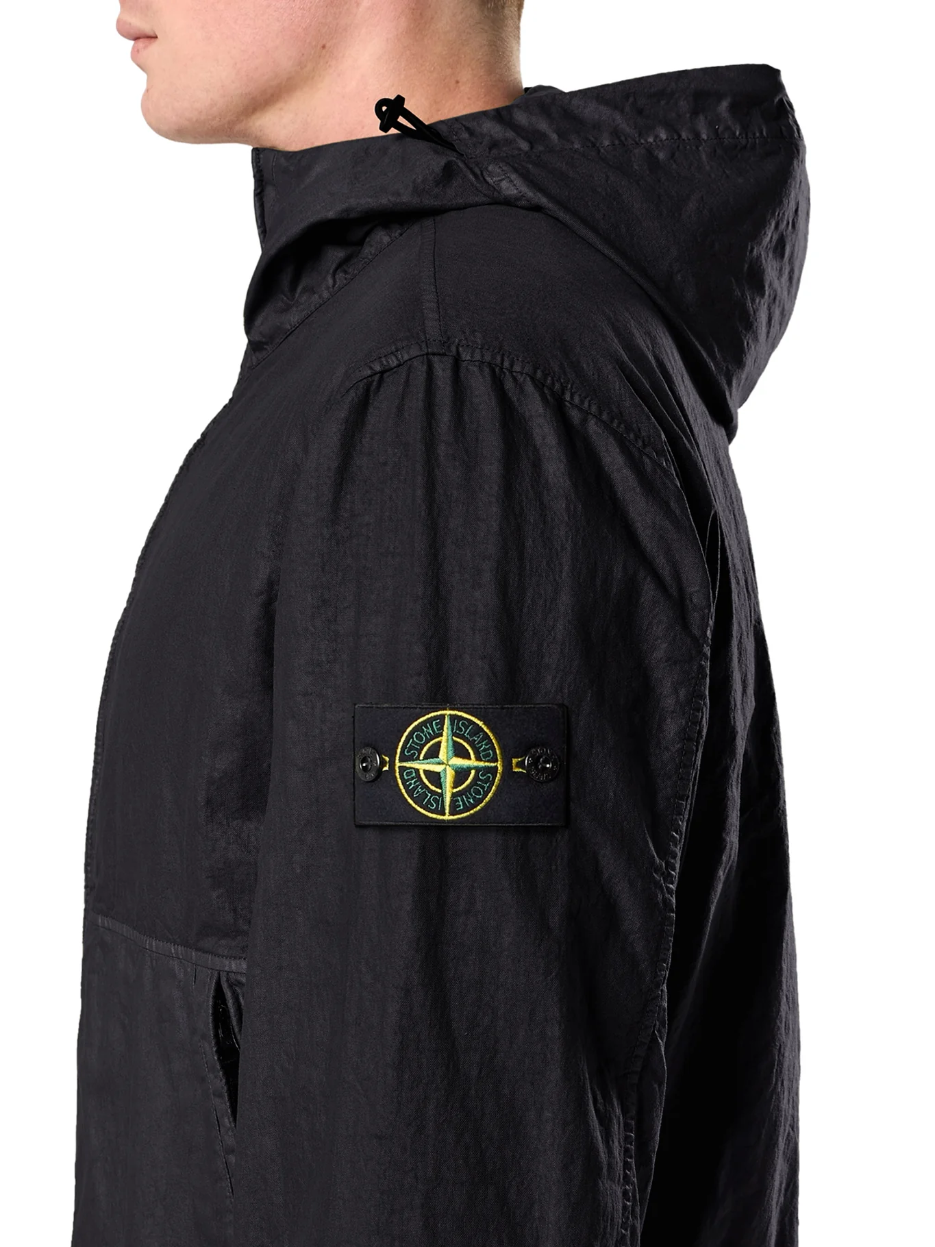 TECHNICAL FABRIC JACKET WITH HOOD AND ZIP - Image 4