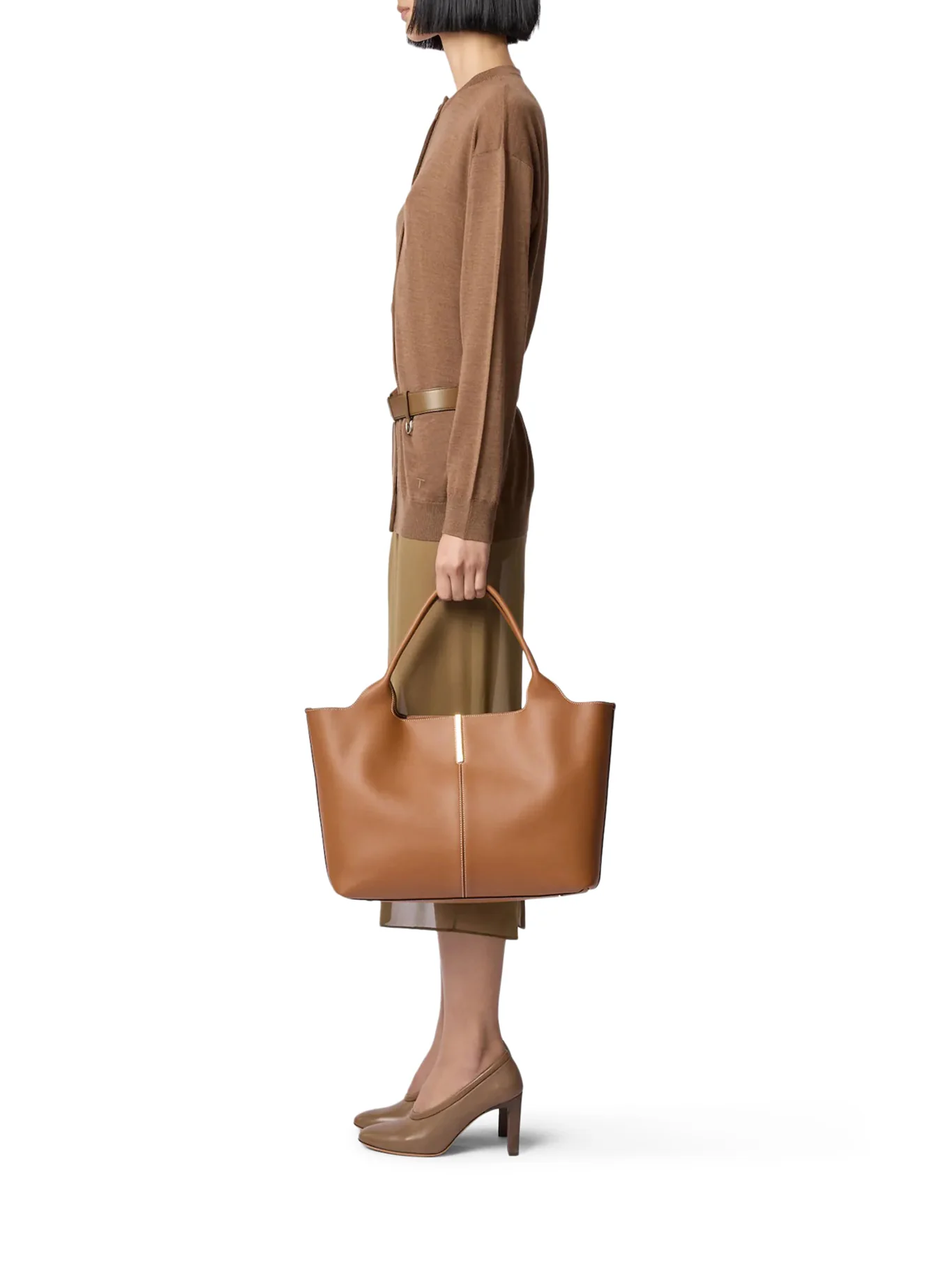 MEDIUM-SMALL LEATHER SHOPPING BAG - Image 2
