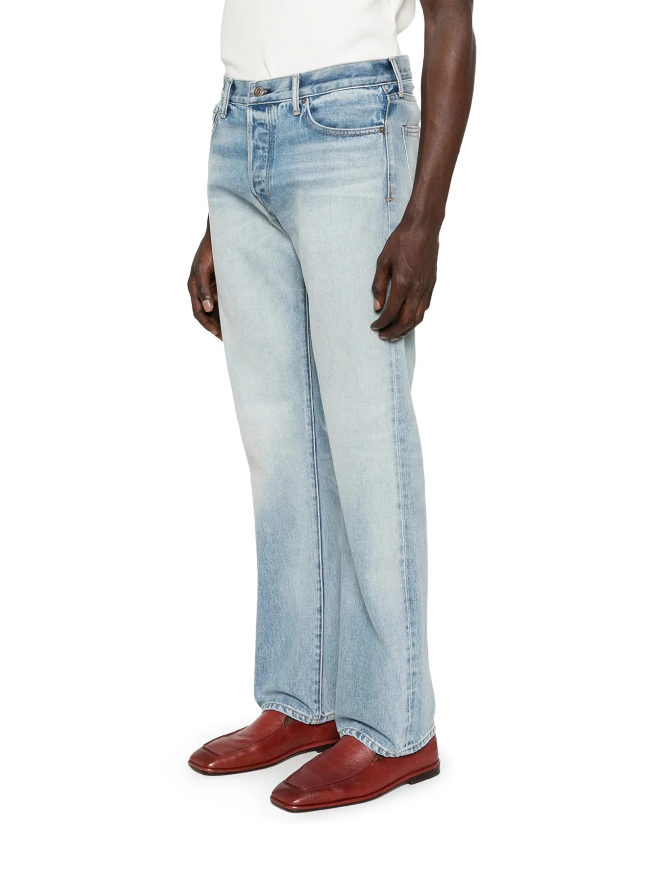 50`S BLUE STRAIGHT-FIT DENIM JEANS - Image 4