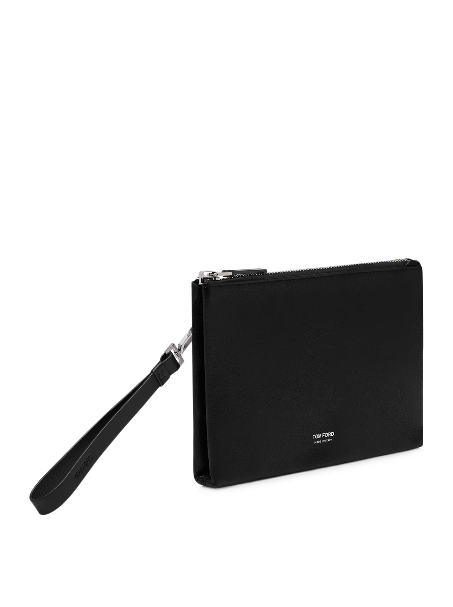 MINIMAL SLIM GRAIN LEATHER CLUTCH WITH WRIST STRAP - Image 2