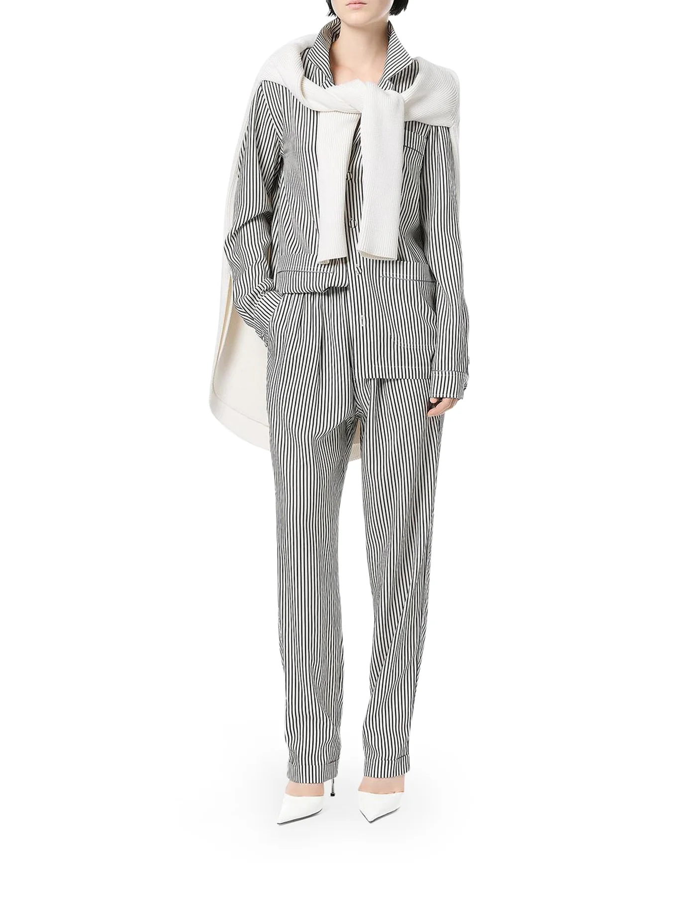 STRIPED SILK TROUSERS - Image 2