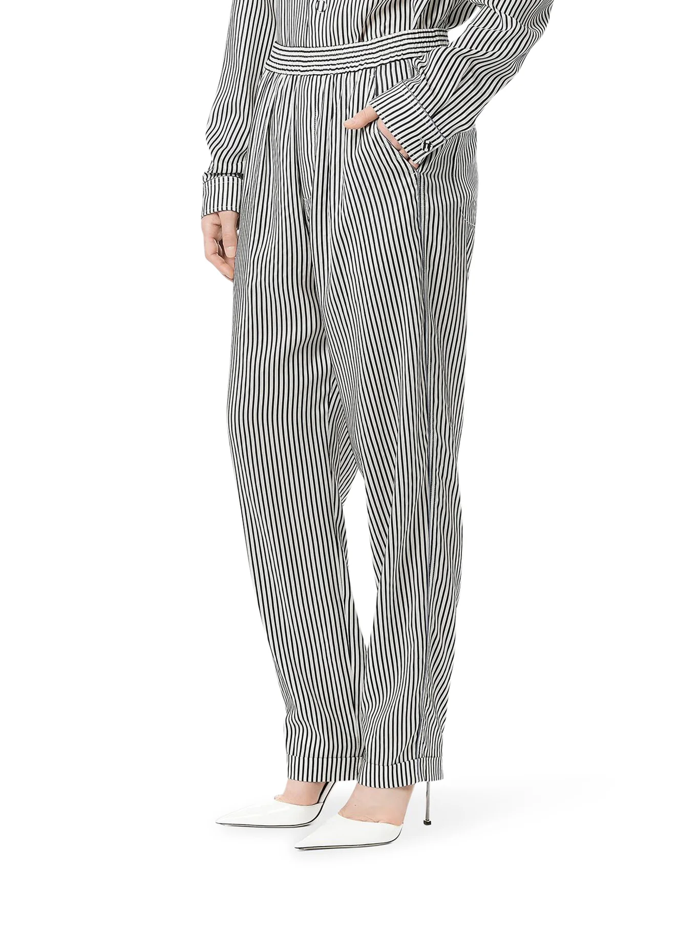 STRIPED SILK TROUSERS - Image 3