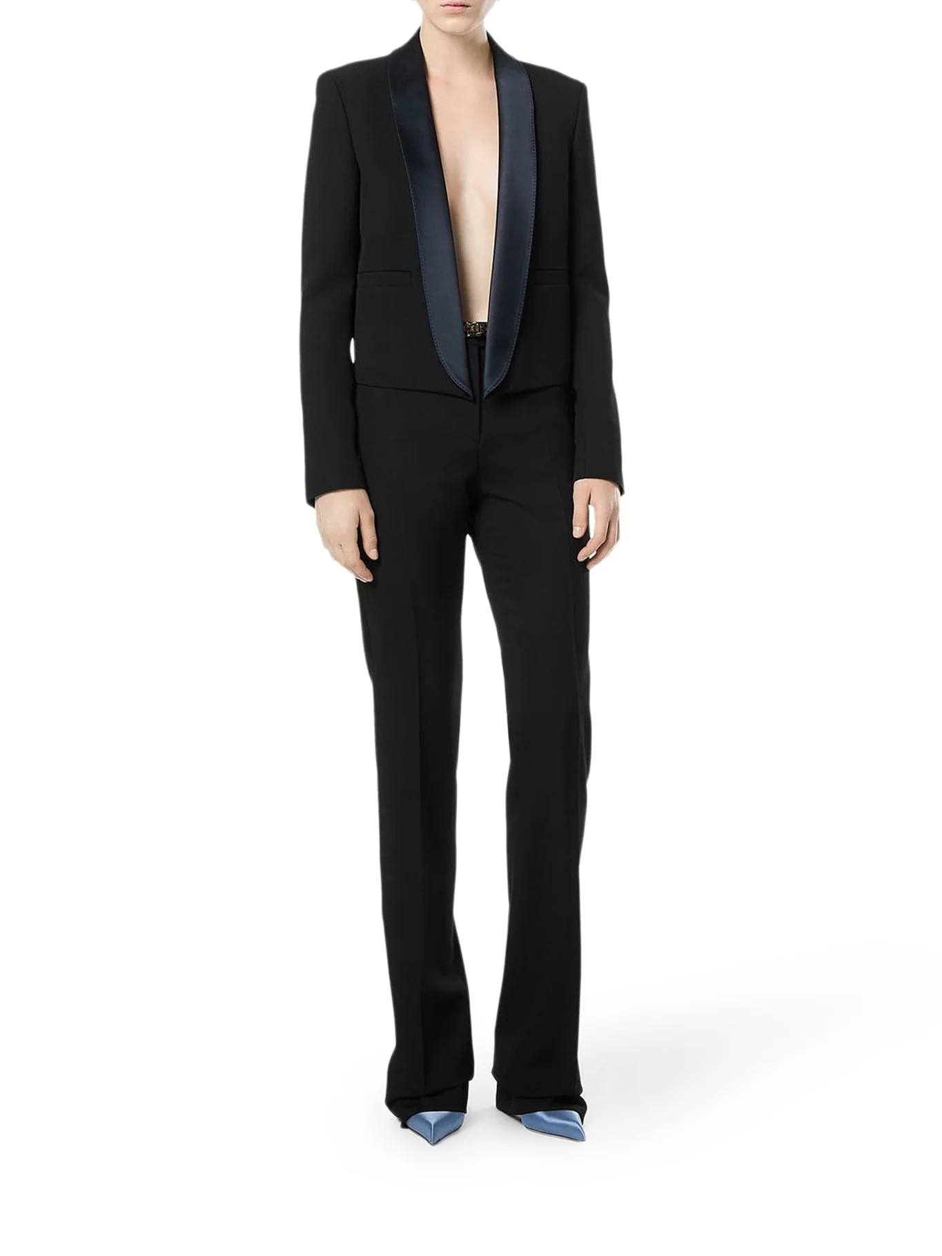 TWO-TONE TAILORED STRAIGHT TROUSERS - Image 2
