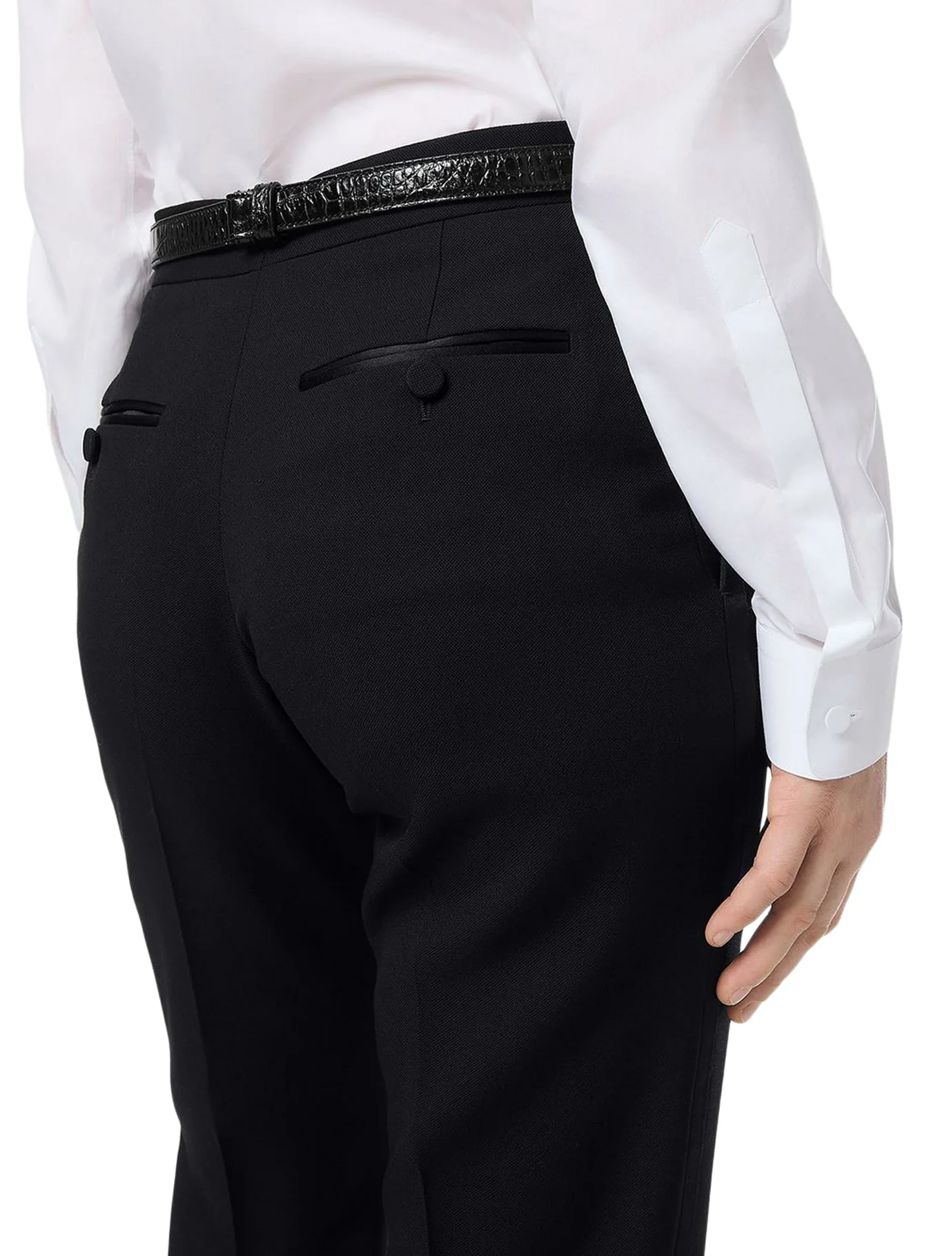 TWO-TONE TAILORED STRAIGHT TROUSERS - Image 5