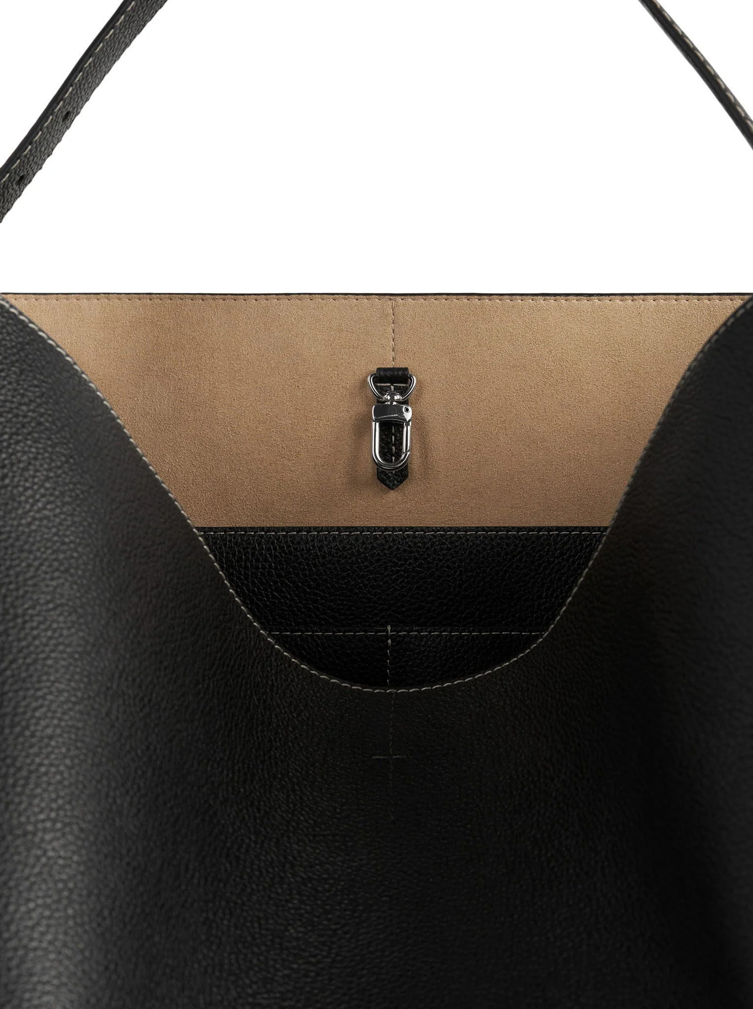 BELTED TOTE BAG IN HAMMERED CALFSKIN - Image 7