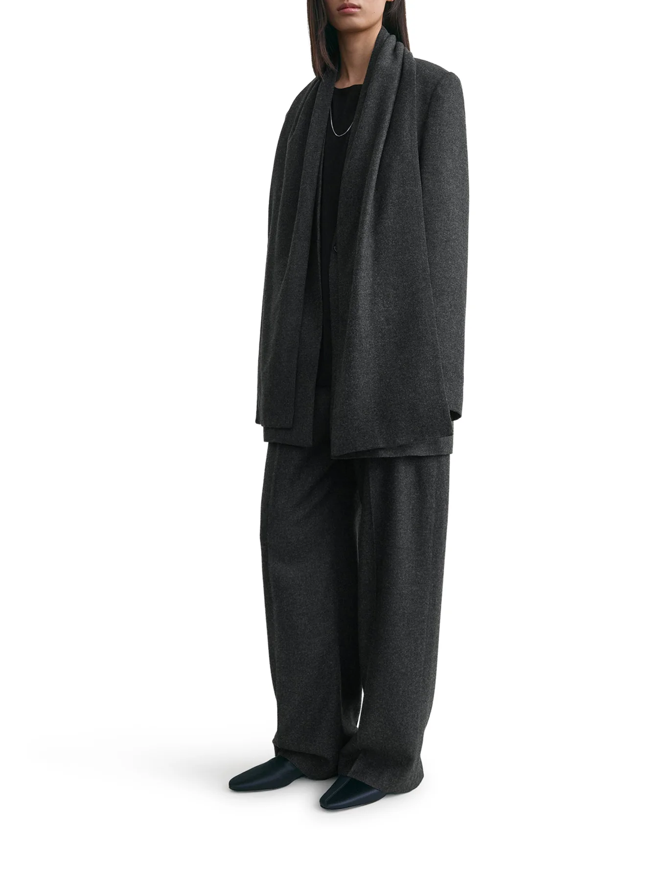 BLAZER WITH WOOL BLEND SCARF - Image 4