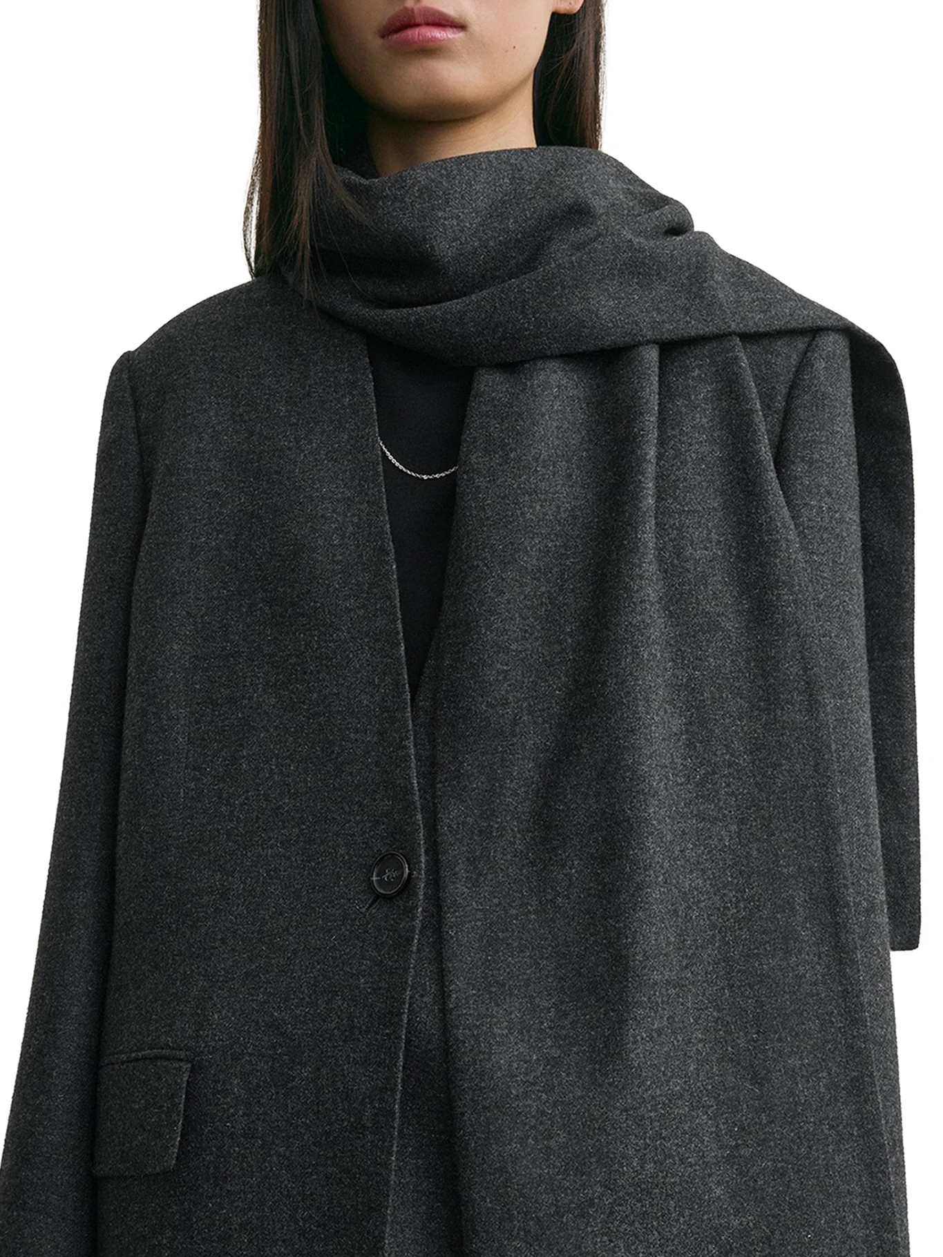 BLAZER WITH WOOL BLEND SCARF - Image 5