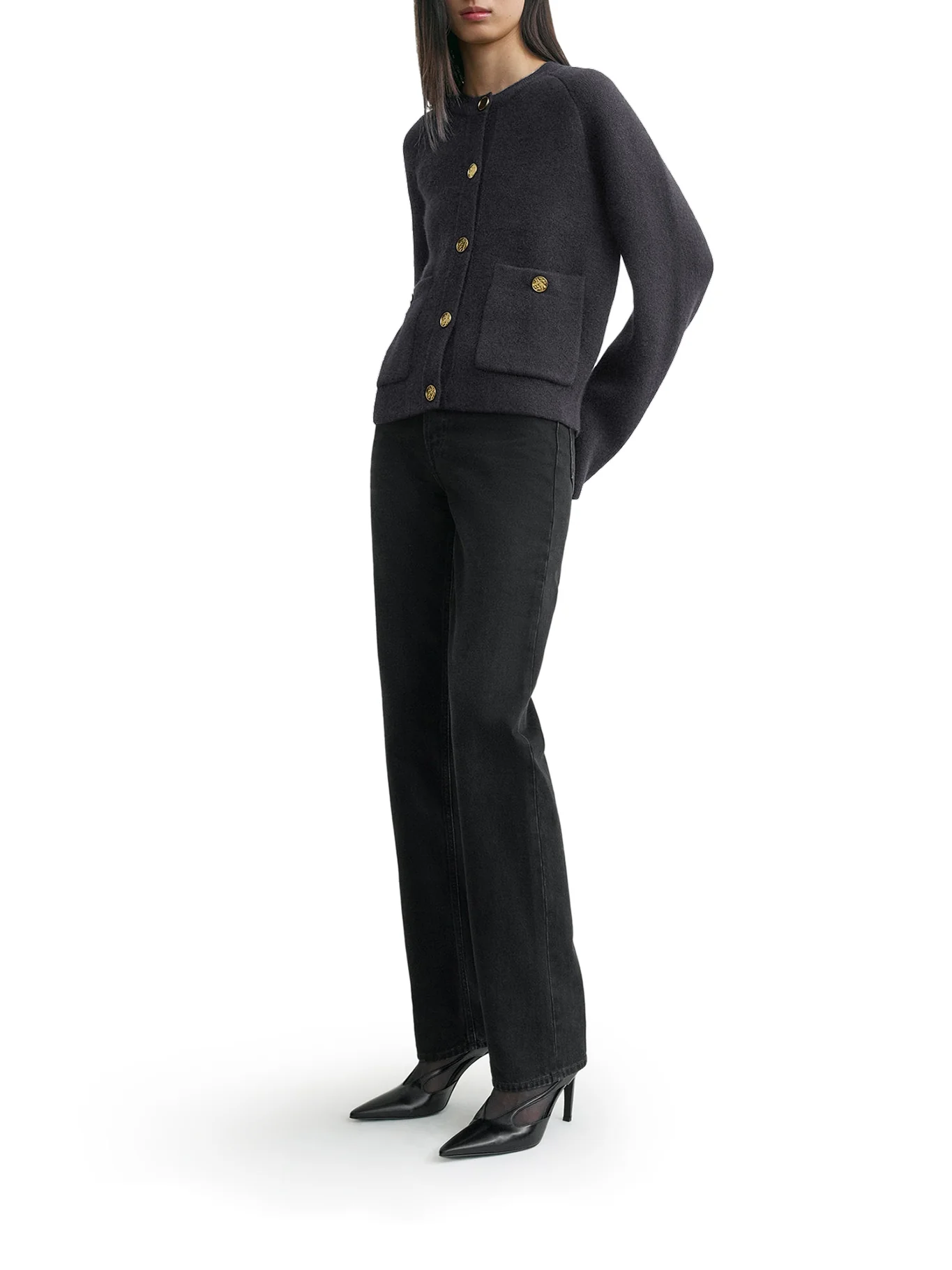 CARDIGAN WITH HAMMERED BUTTONS - Image 4