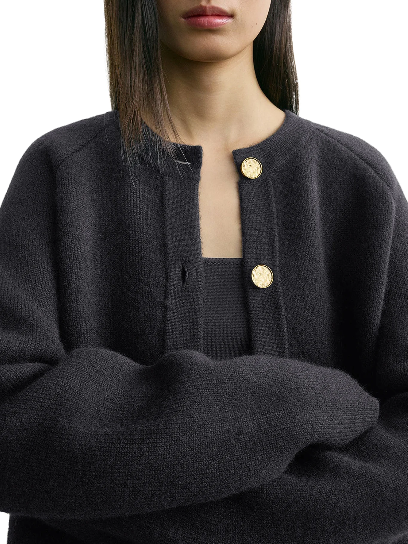 CARDIGAN WITH HAMMERED BUTTONS - Image 5