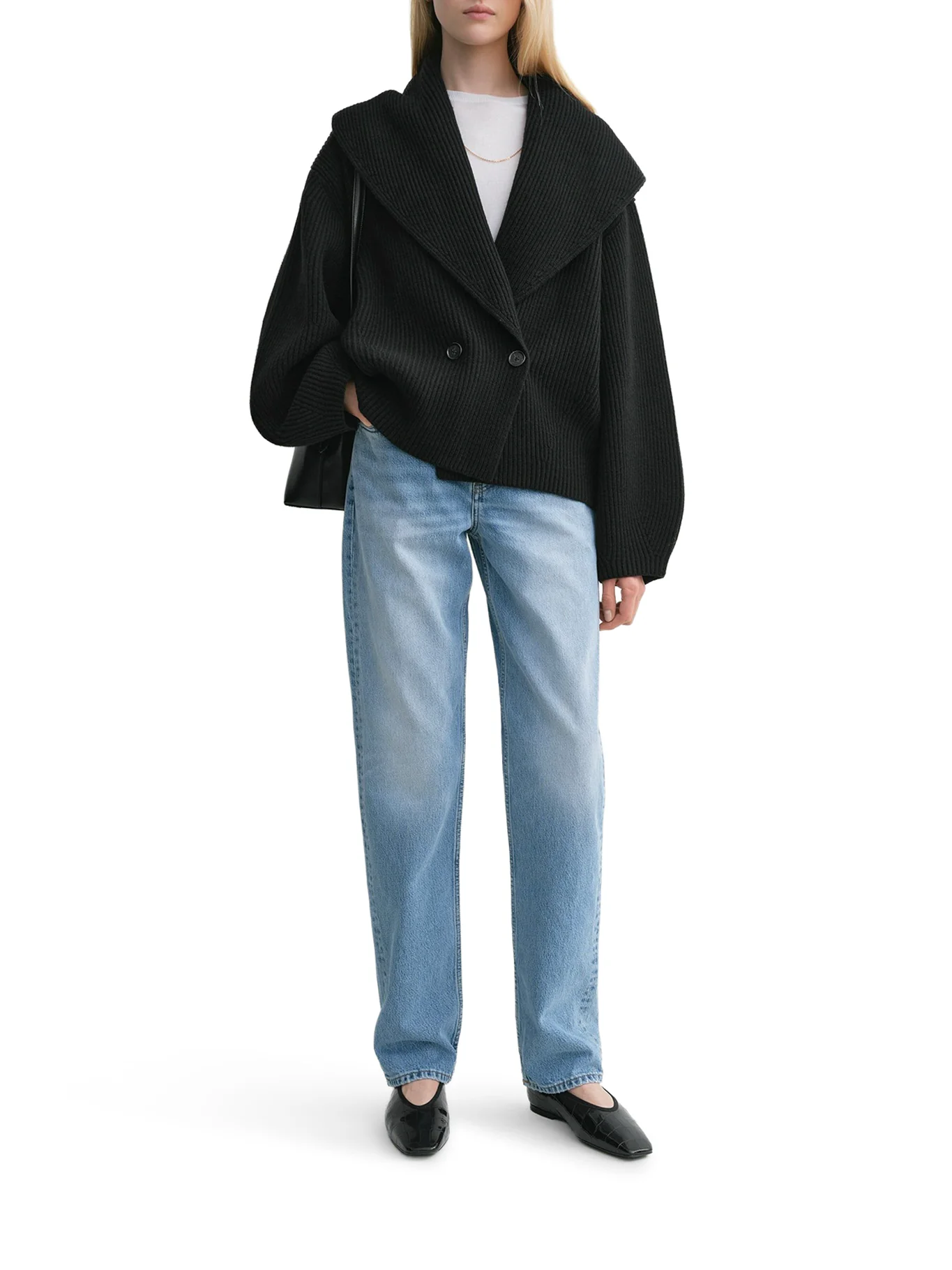 CARDIGAN WITH SHAWL LAPEL - Image 2