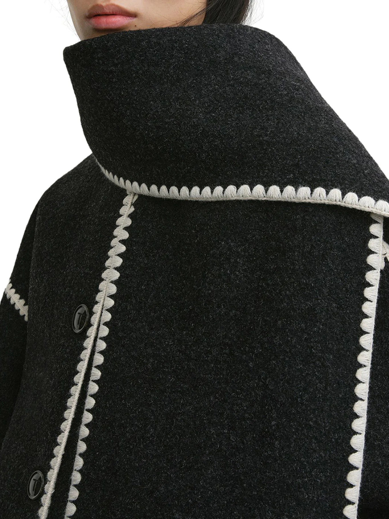 WOOL JACKET WITH SCARF - Image 5