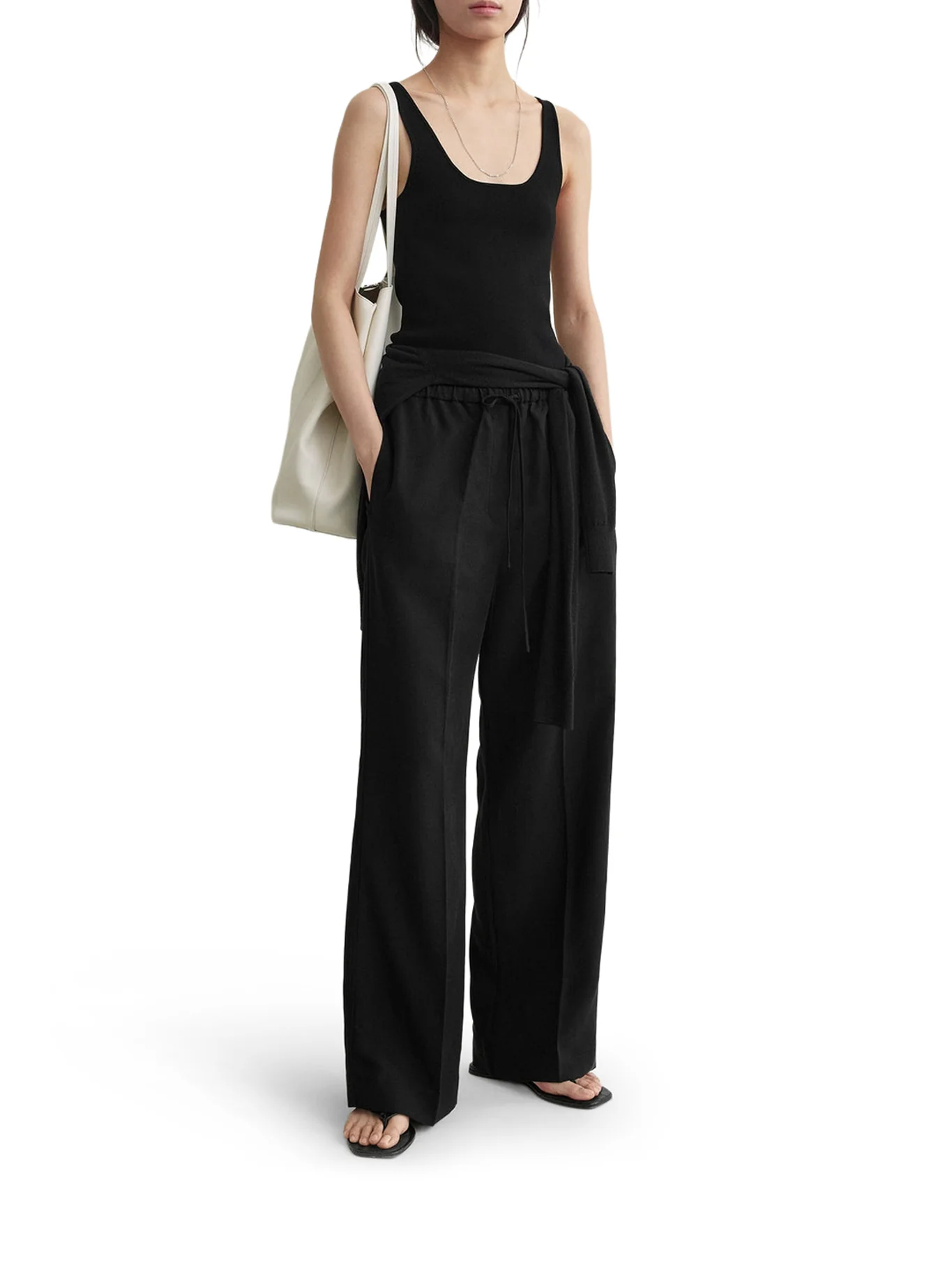 WIDE-LEG LINEN BLEND TROUSERS - Image 2