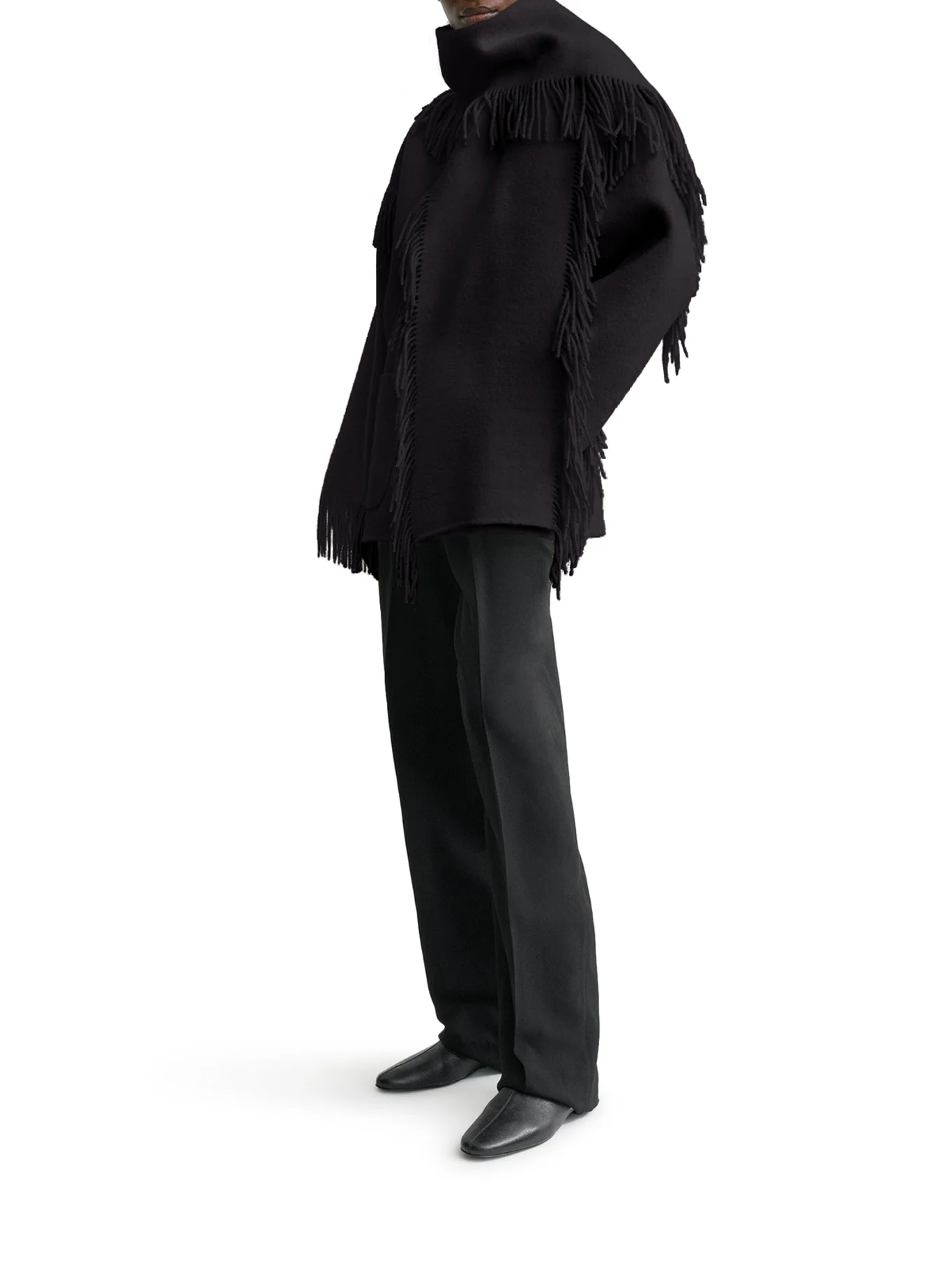 JACKET WITH FRINGED SCARF - Image 4