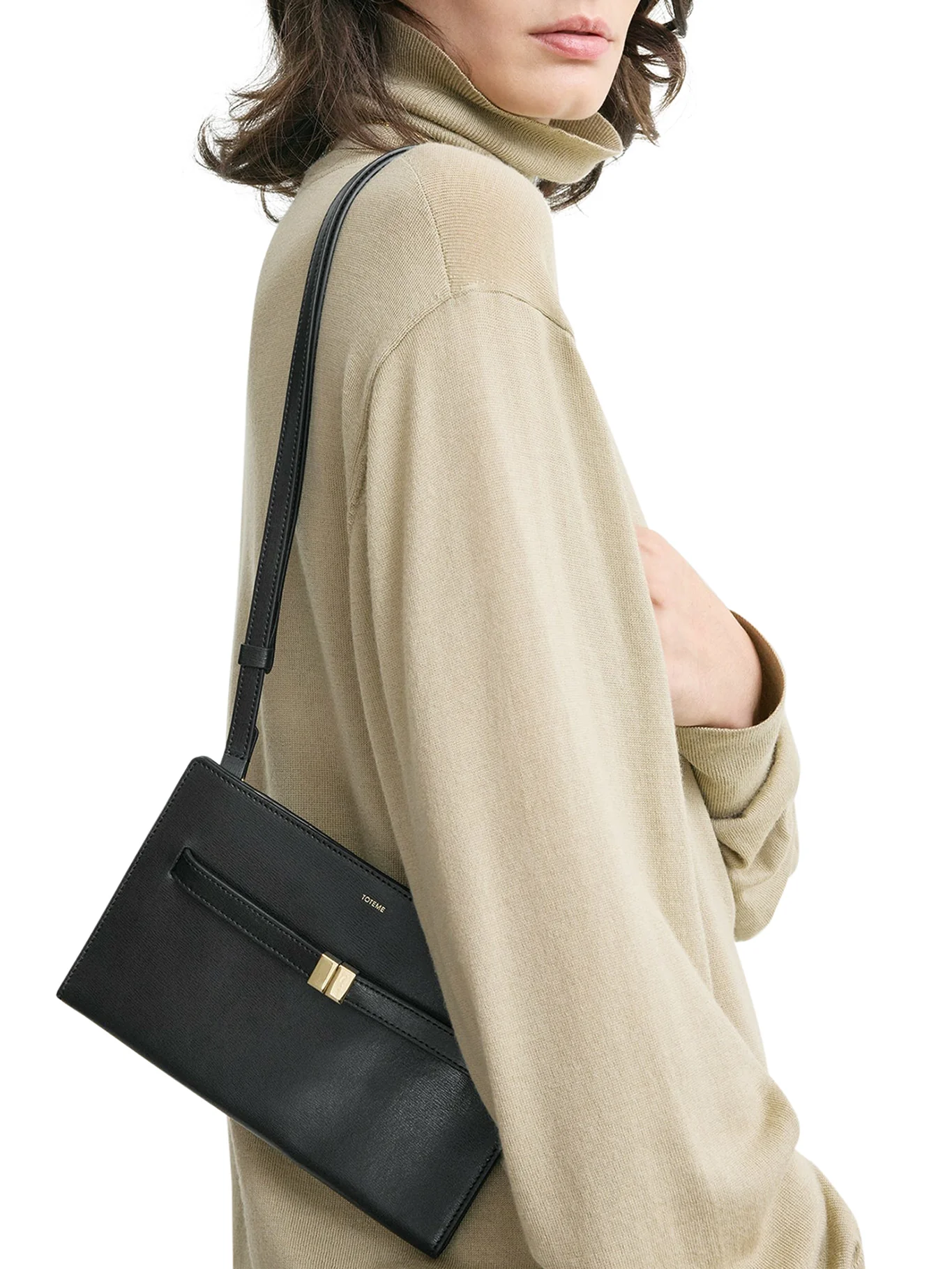 LEATHER SHOULDER BAG WITH BELT - Image 3