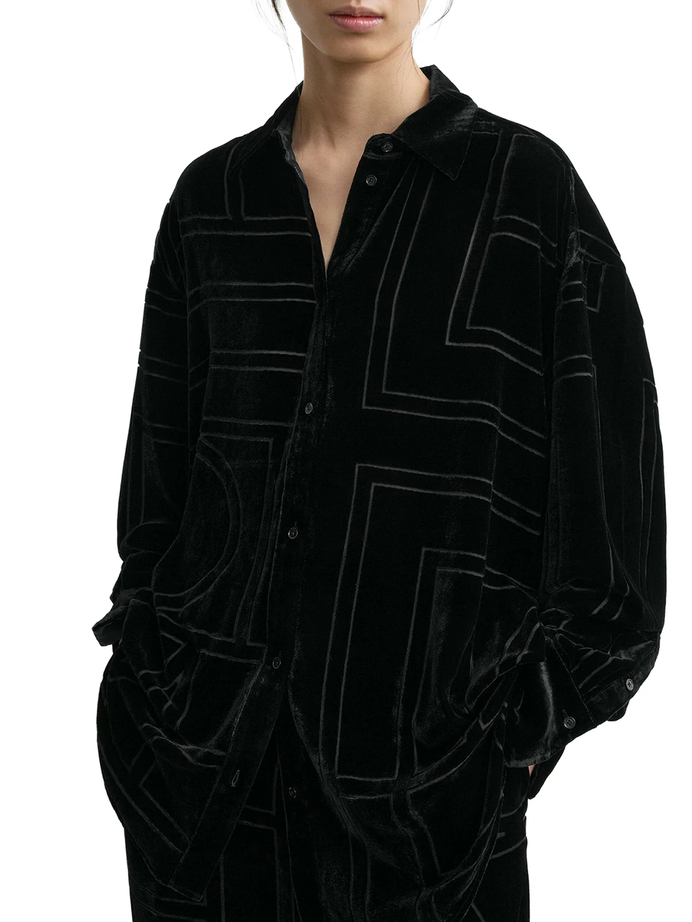 OVERSIZED DEVORÉ SHIRT - Image 3