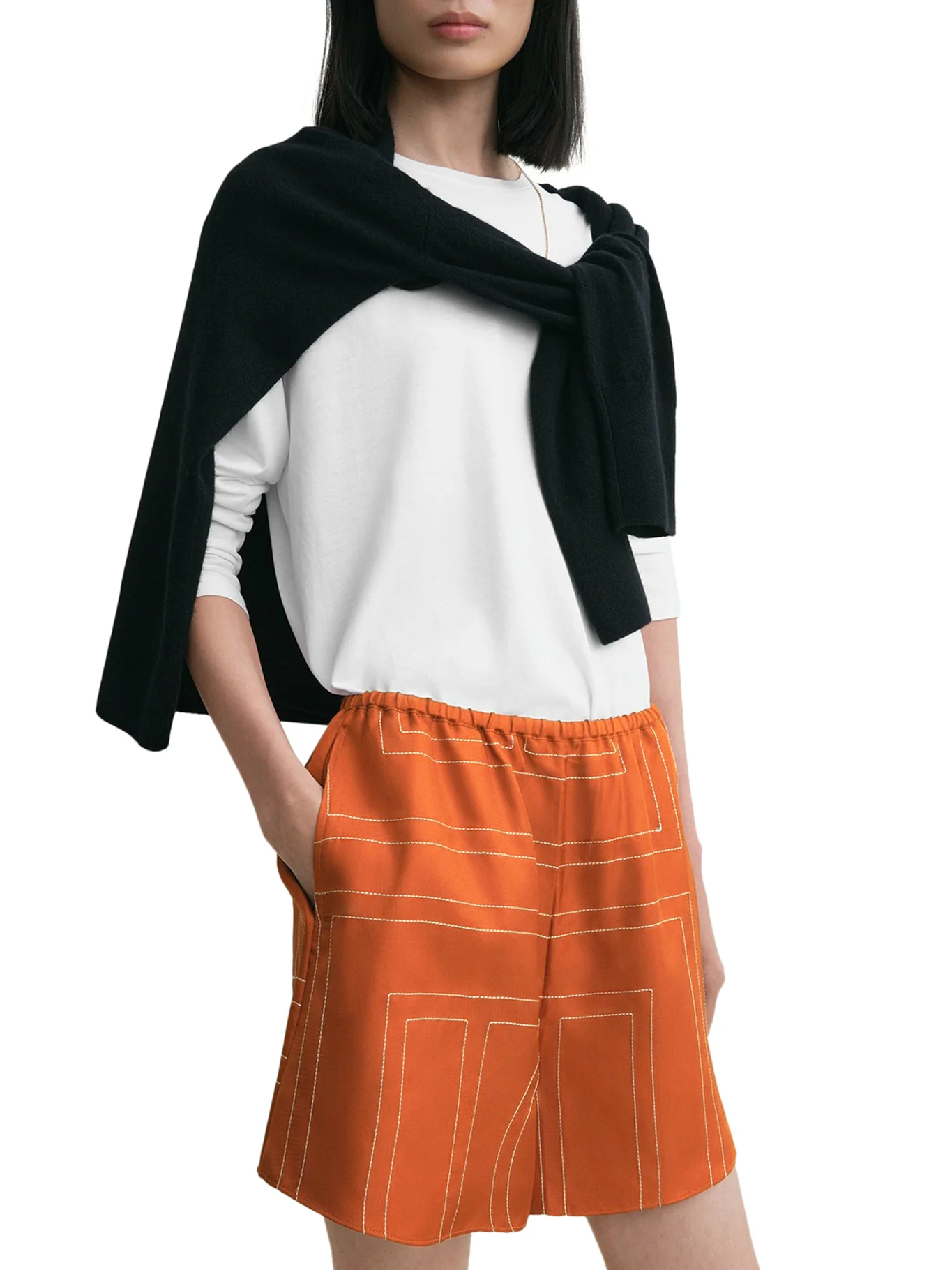 SILK SHORTS WITH MONOGRAM - Image 3